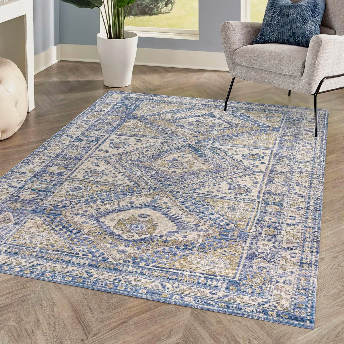 JONATHAN Y Alhambra Ornate Geometric Medallion Area Rug
