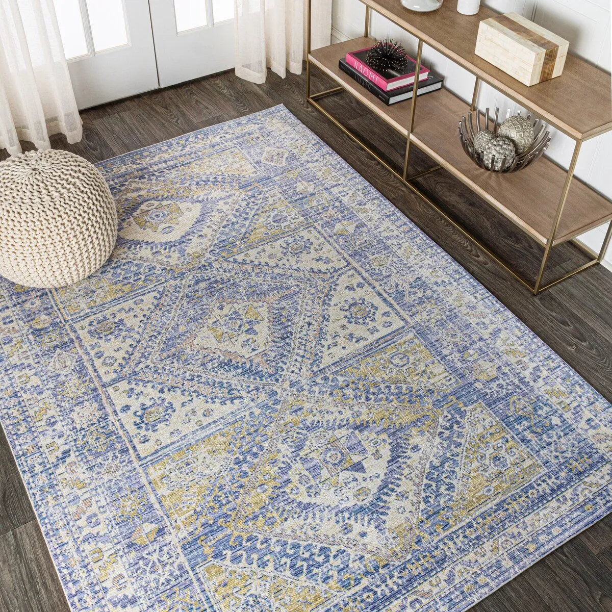 JONATHAN Y Alhambra Ornate Geometric Medallion Area Rug