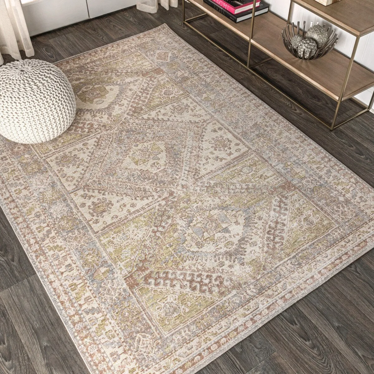 JONATHAN Y Alhambra Ornate Geometric Medallion Area Rug