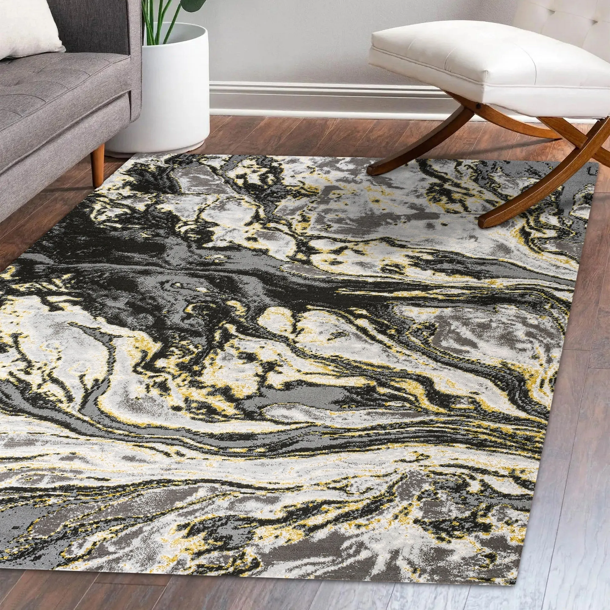 JONATHAN Y Batten Marbled Abstract Area Rug