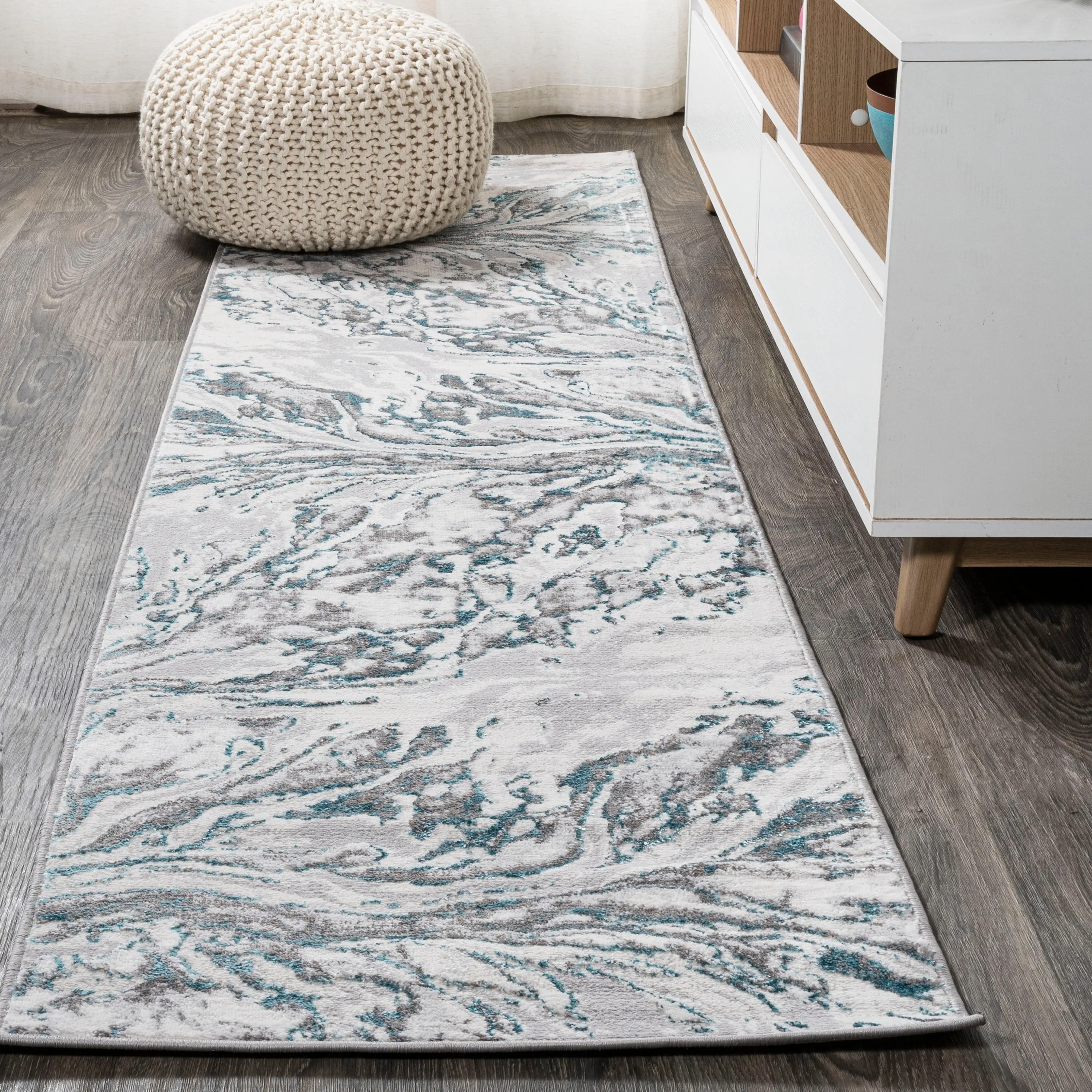 JONATHAN Y Batten Marbled Abstract Area Rug
