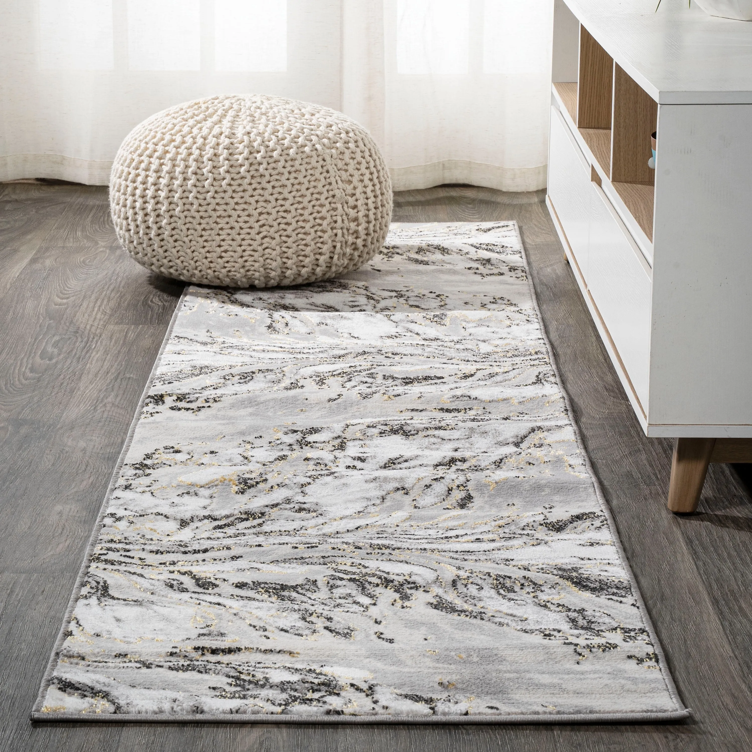 JONATHAN Y Batten Marbled Abstract Area Rug
