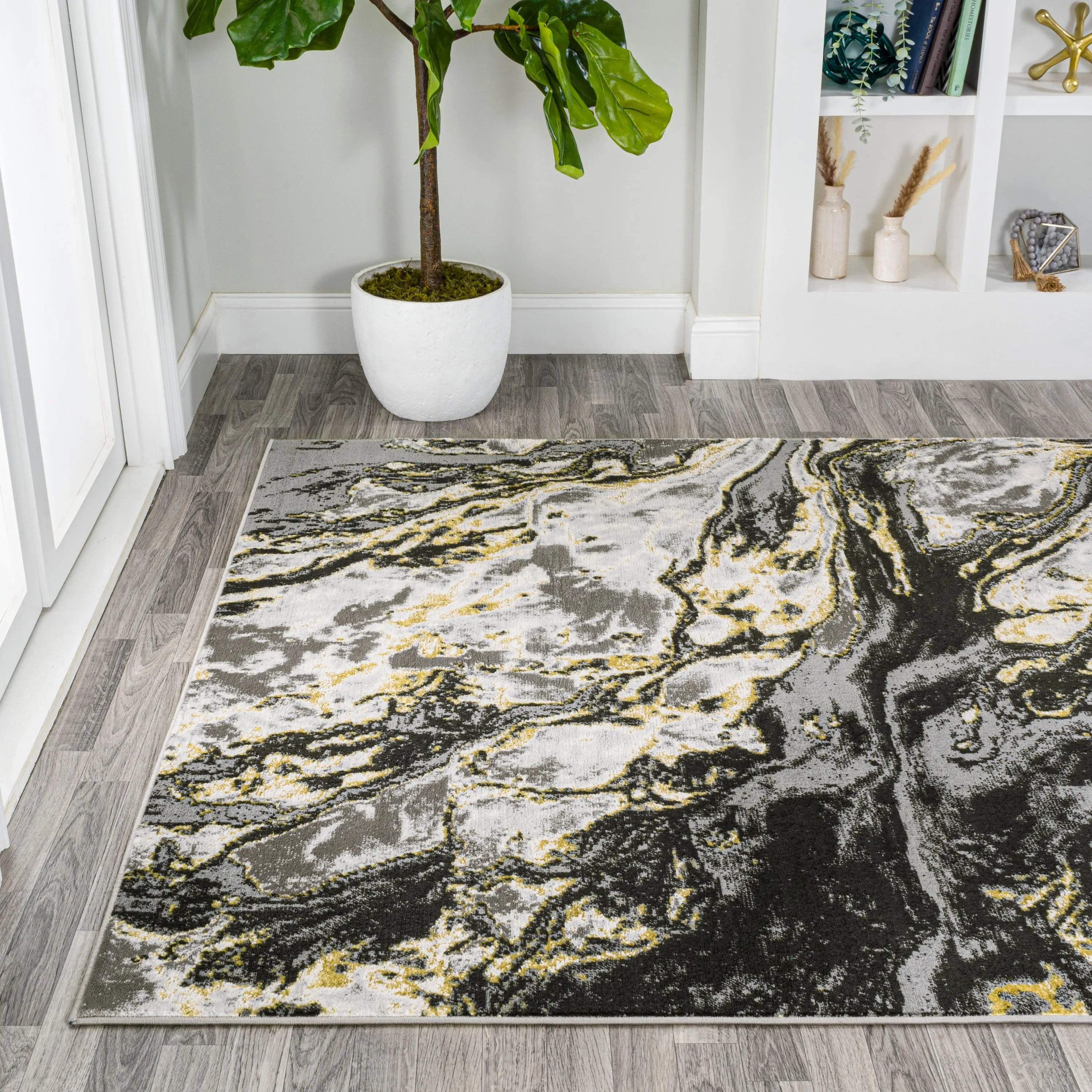 JONATHAN Y Batten Marbled Abstract Area Rug