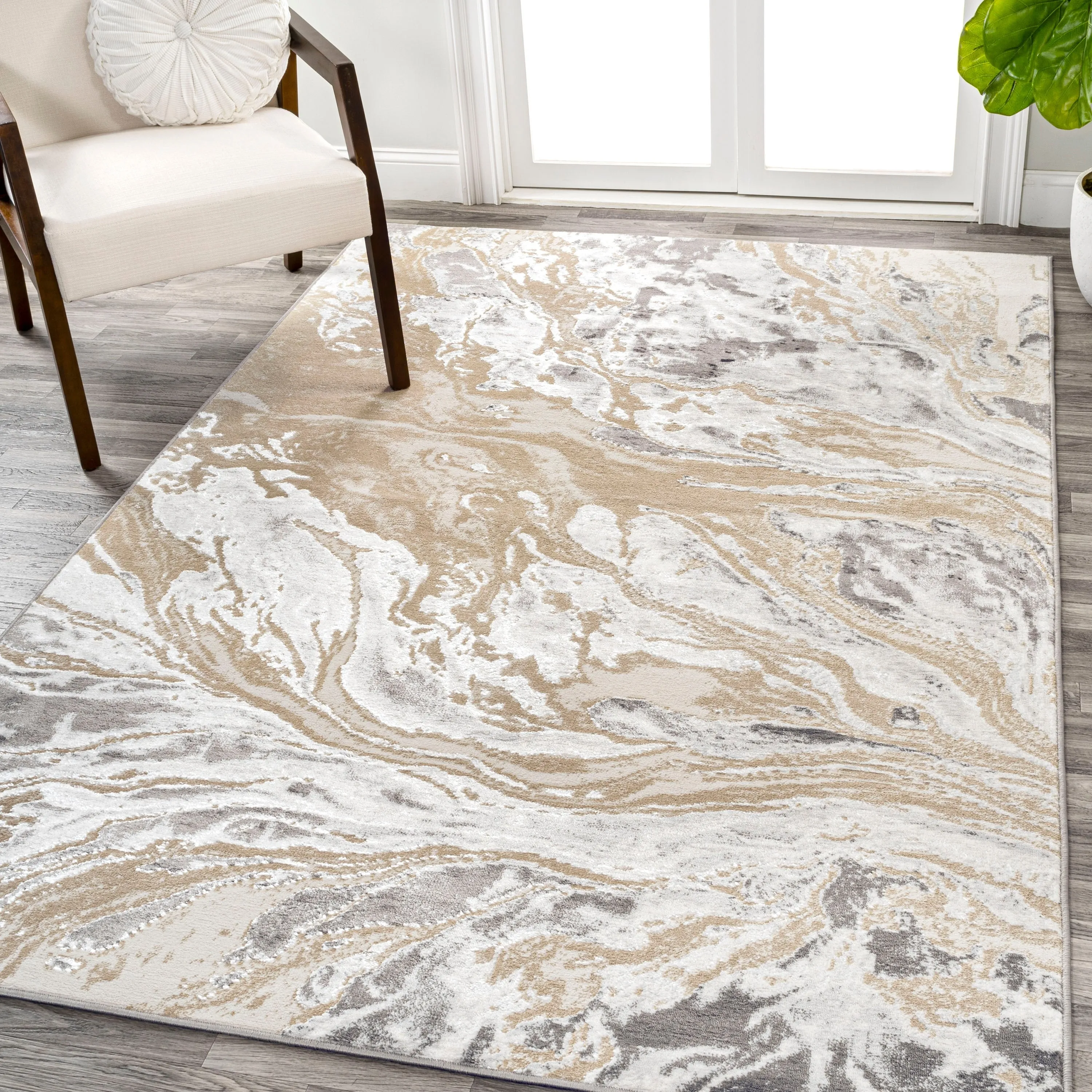 JONATHAN Y Batten Marbled Abstract Area Rug