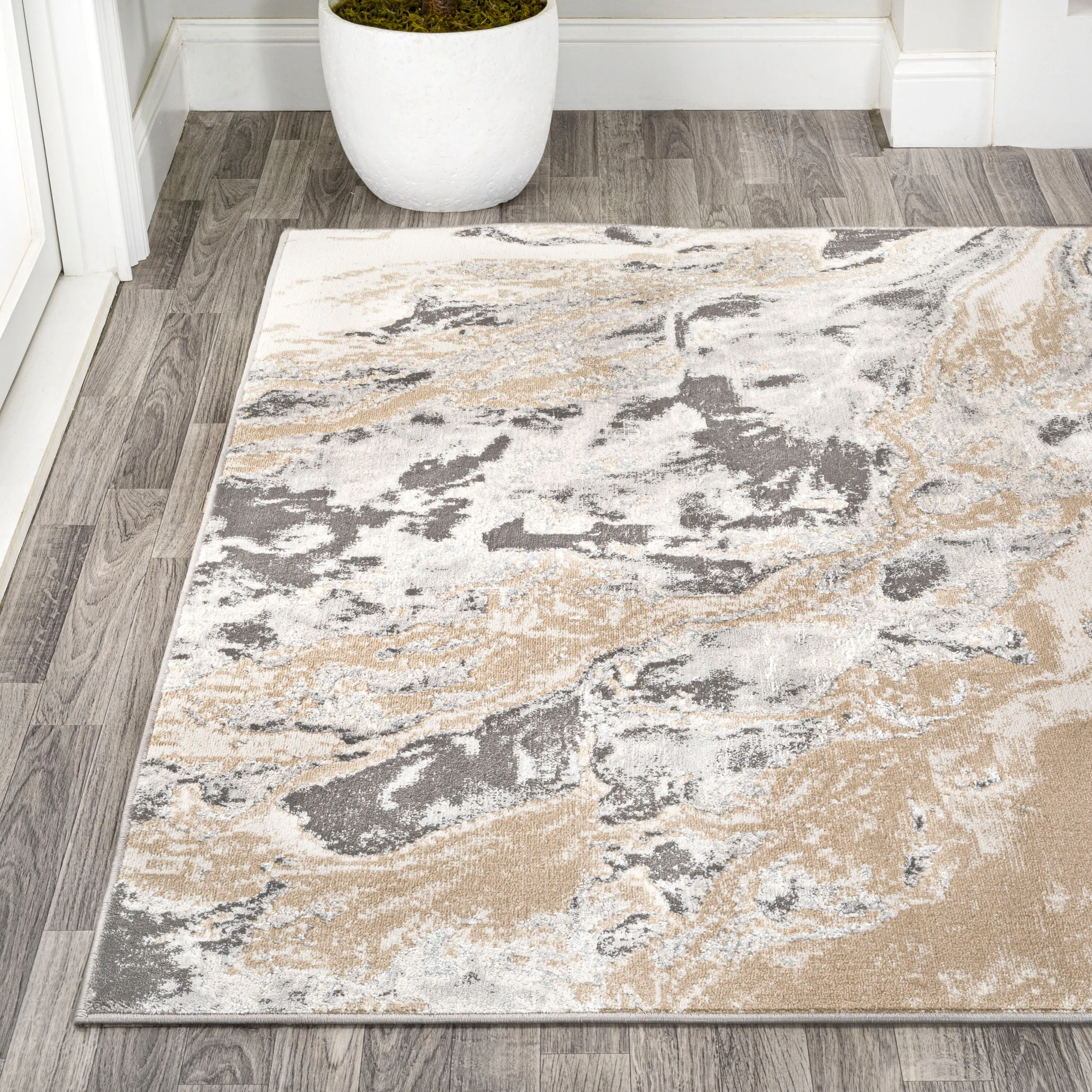 JONATHAN Y Batten Marbled Abstract Area Rug