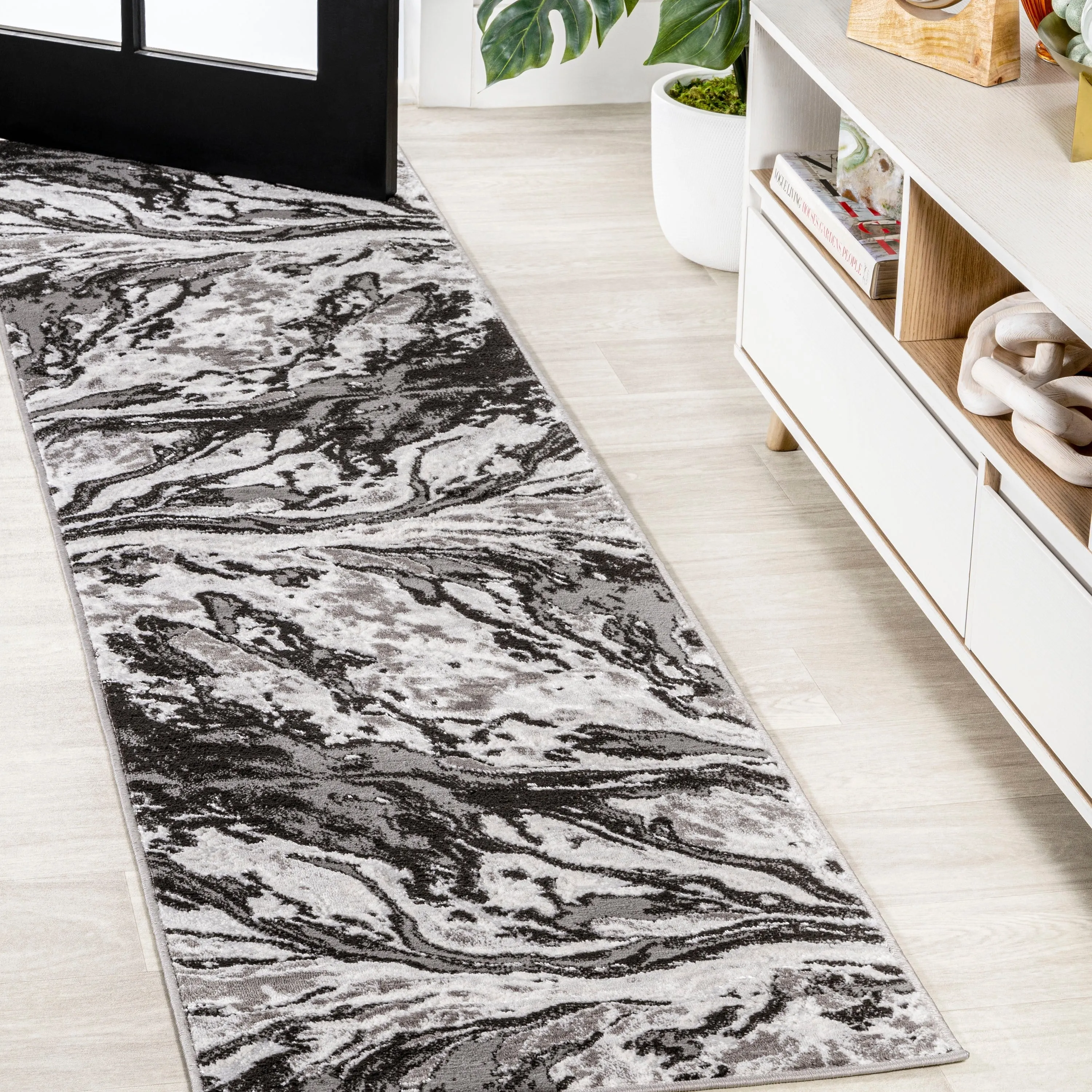 JONATHAN Y Batten Marbled Abstract Area Rug