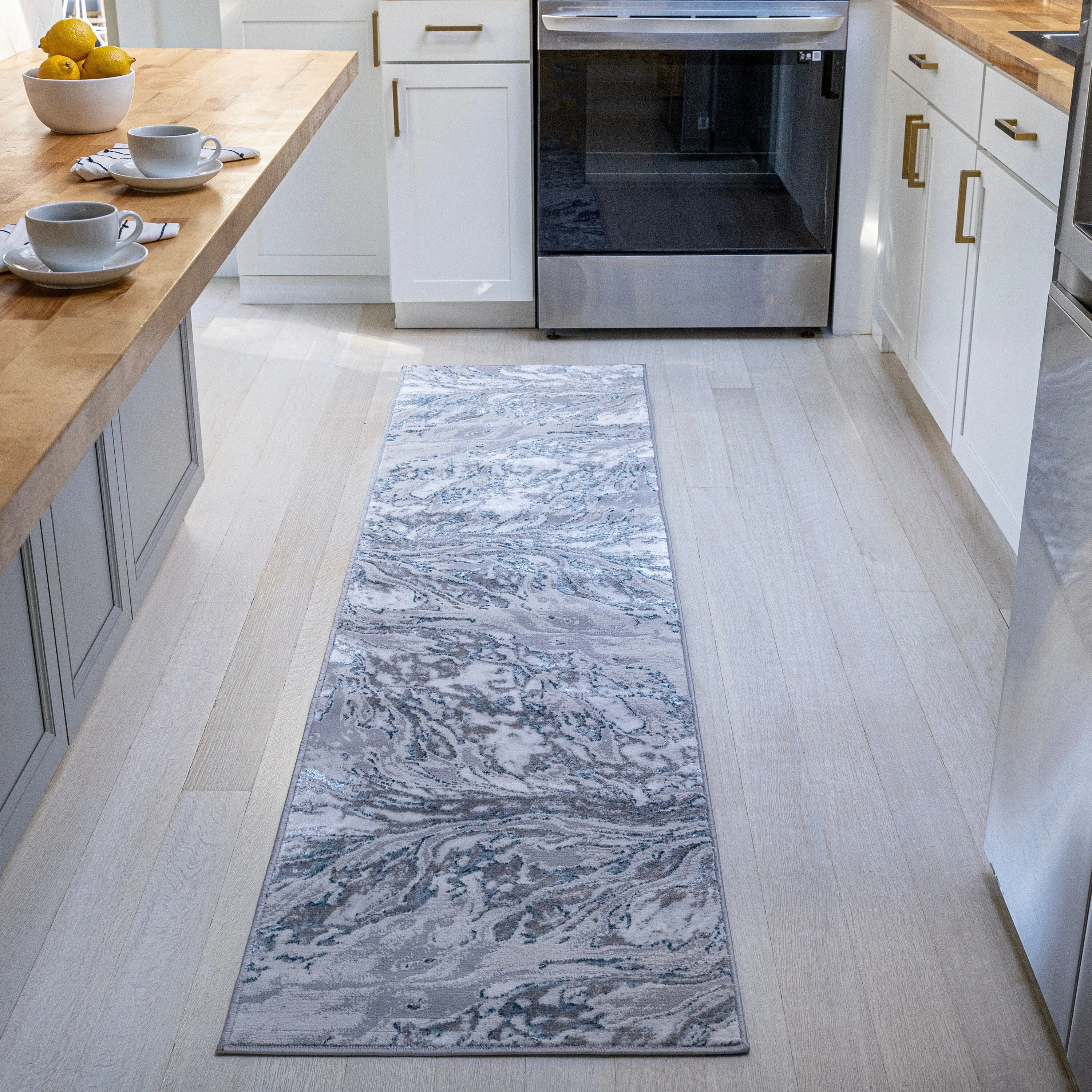 JONATHAN Y Batten Marbled Abstract Area Rug
