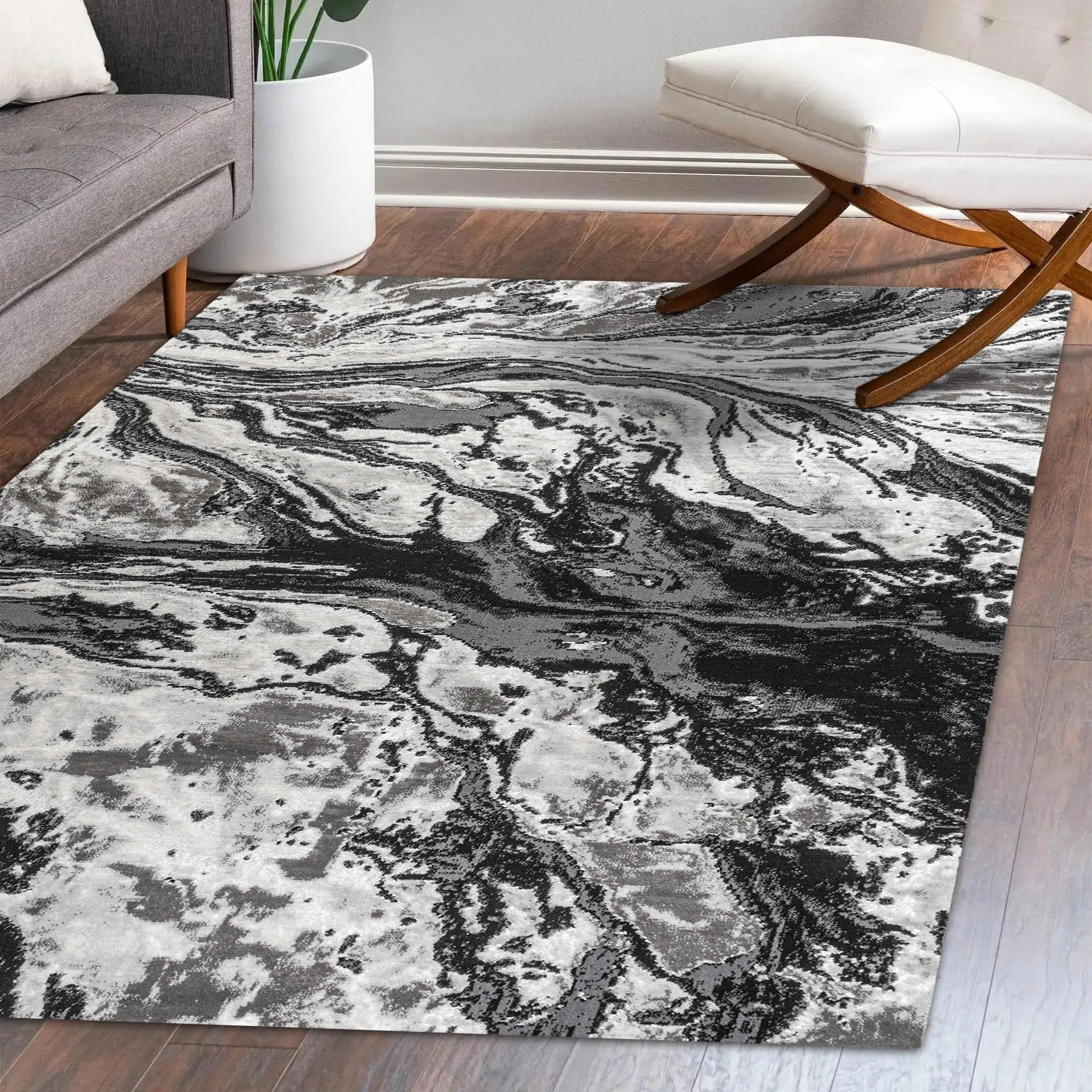 JONATHAN Y Batten Marbled Abstract Area Rug