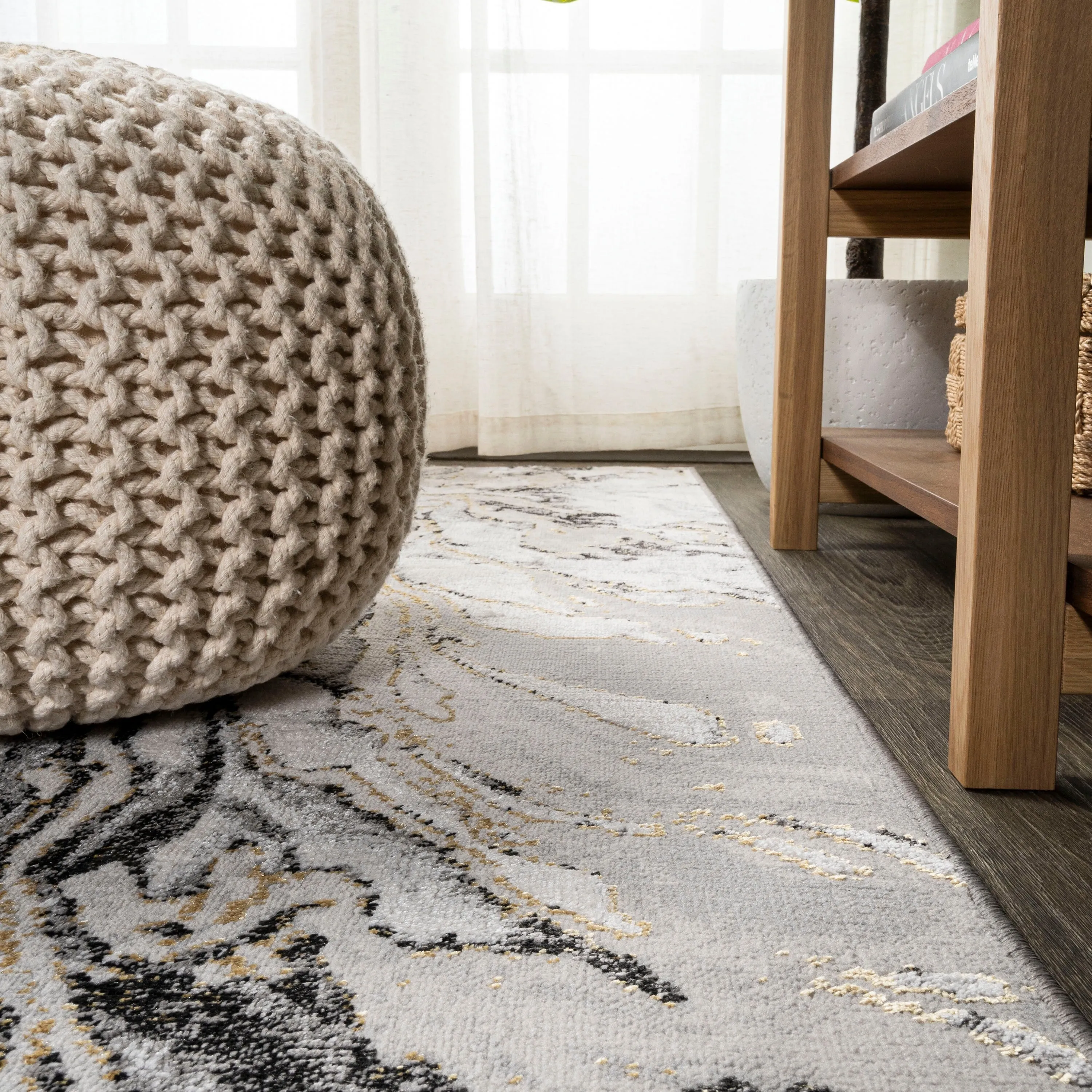JONATHAN Y Batten Marbled Abstract Area Rug