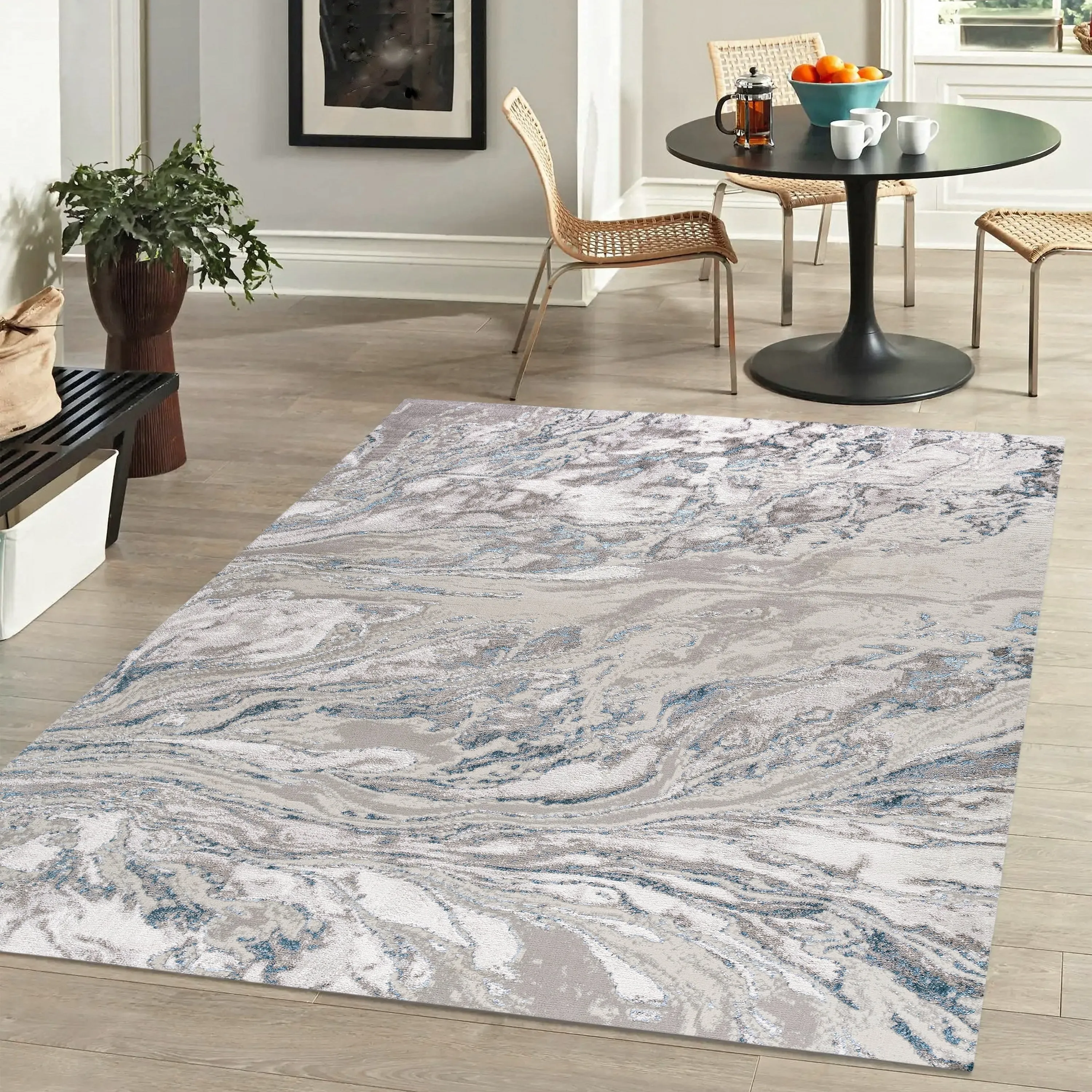 JONATHAN Y Batten Marbled Abstract Area Rug