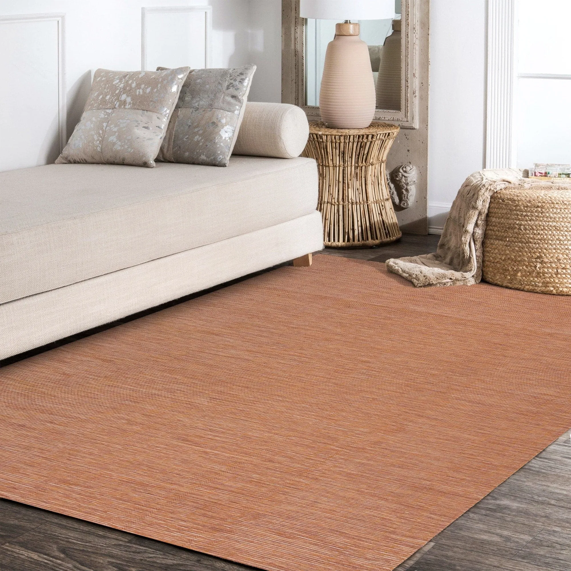 JONATHAN Y Bo Modern Flatweave Solid Area Rug