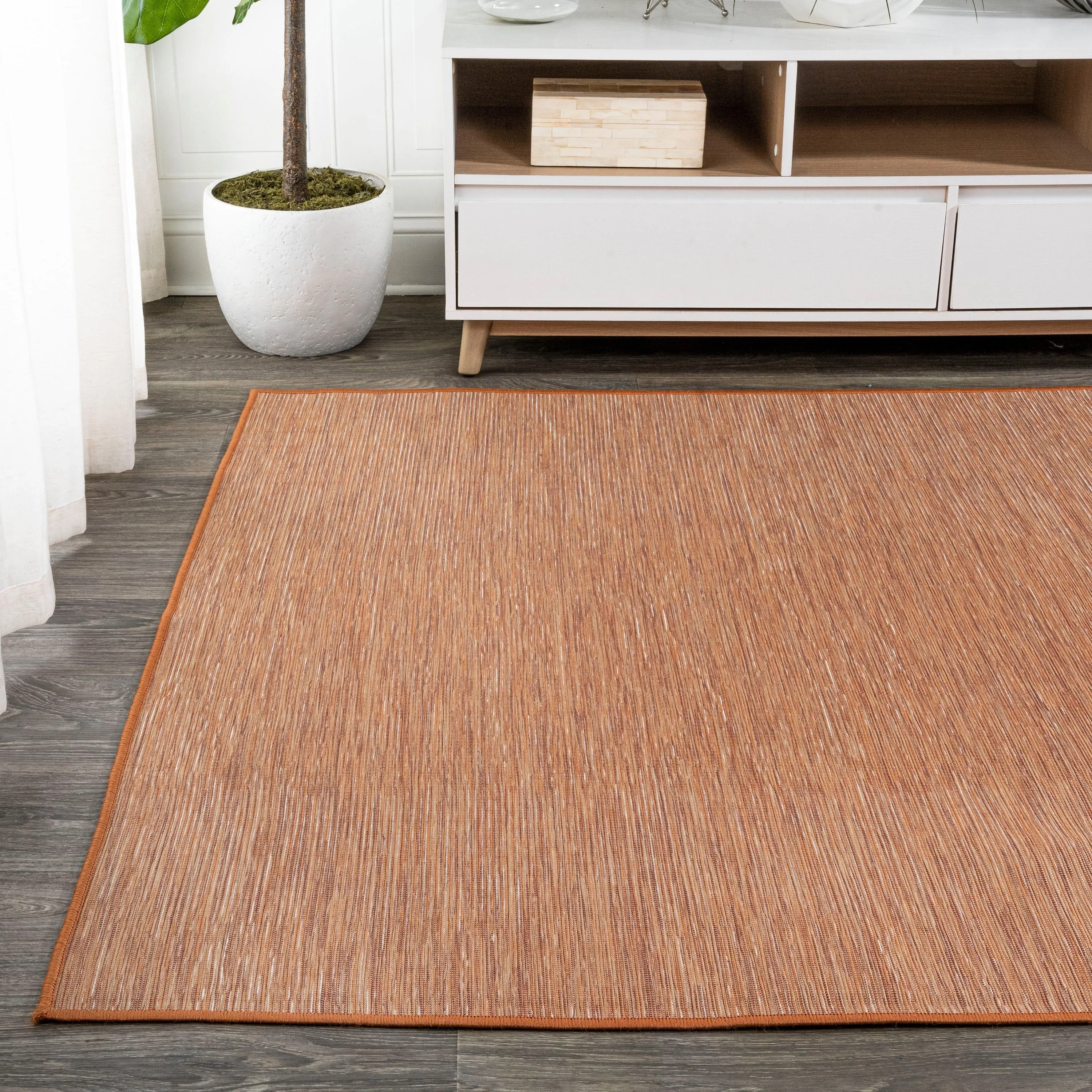 JONATHAN Y Bo Modern Flatweave Solid Area Rug