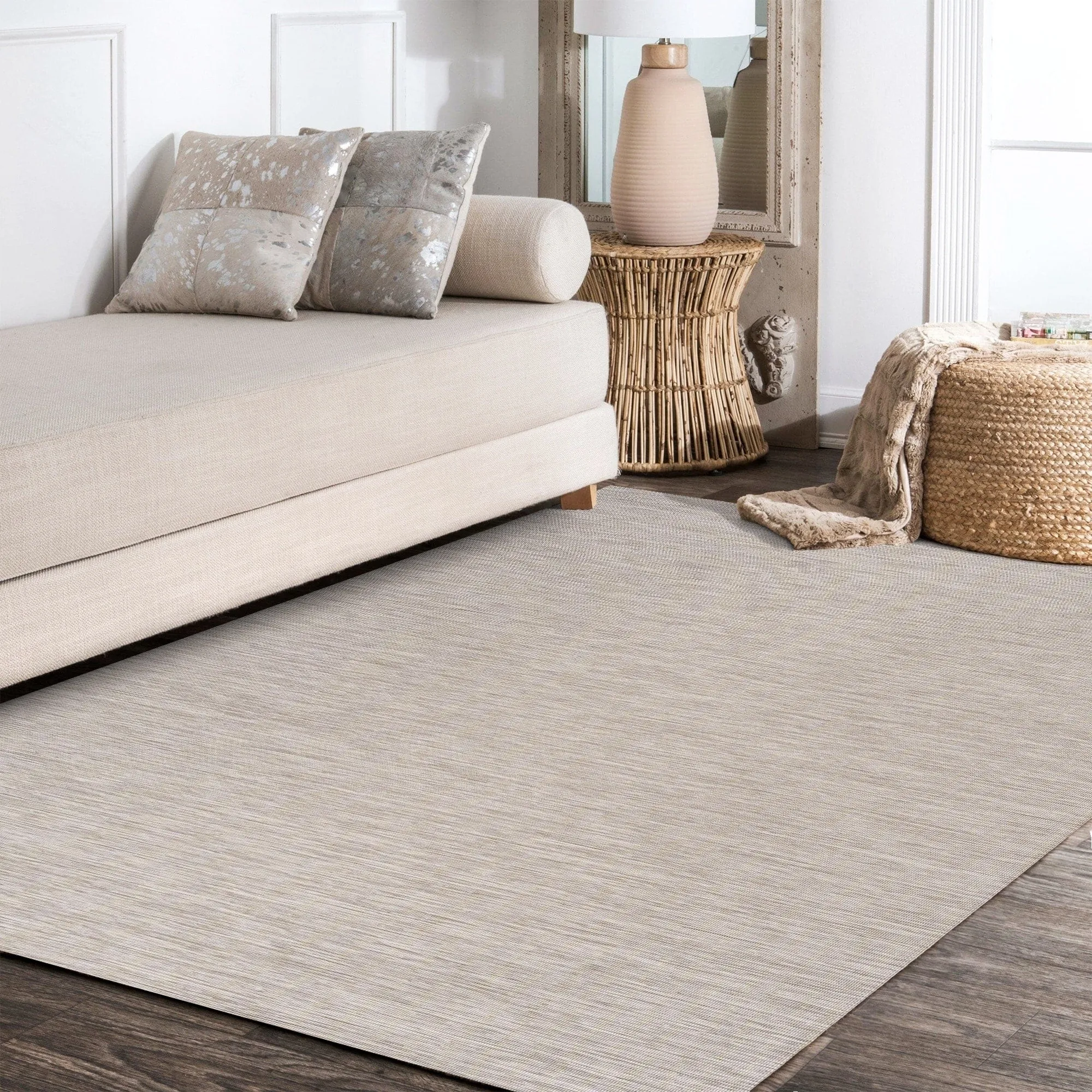 JONATHAN Y Bo Modern Flatweave Solid Area Rug