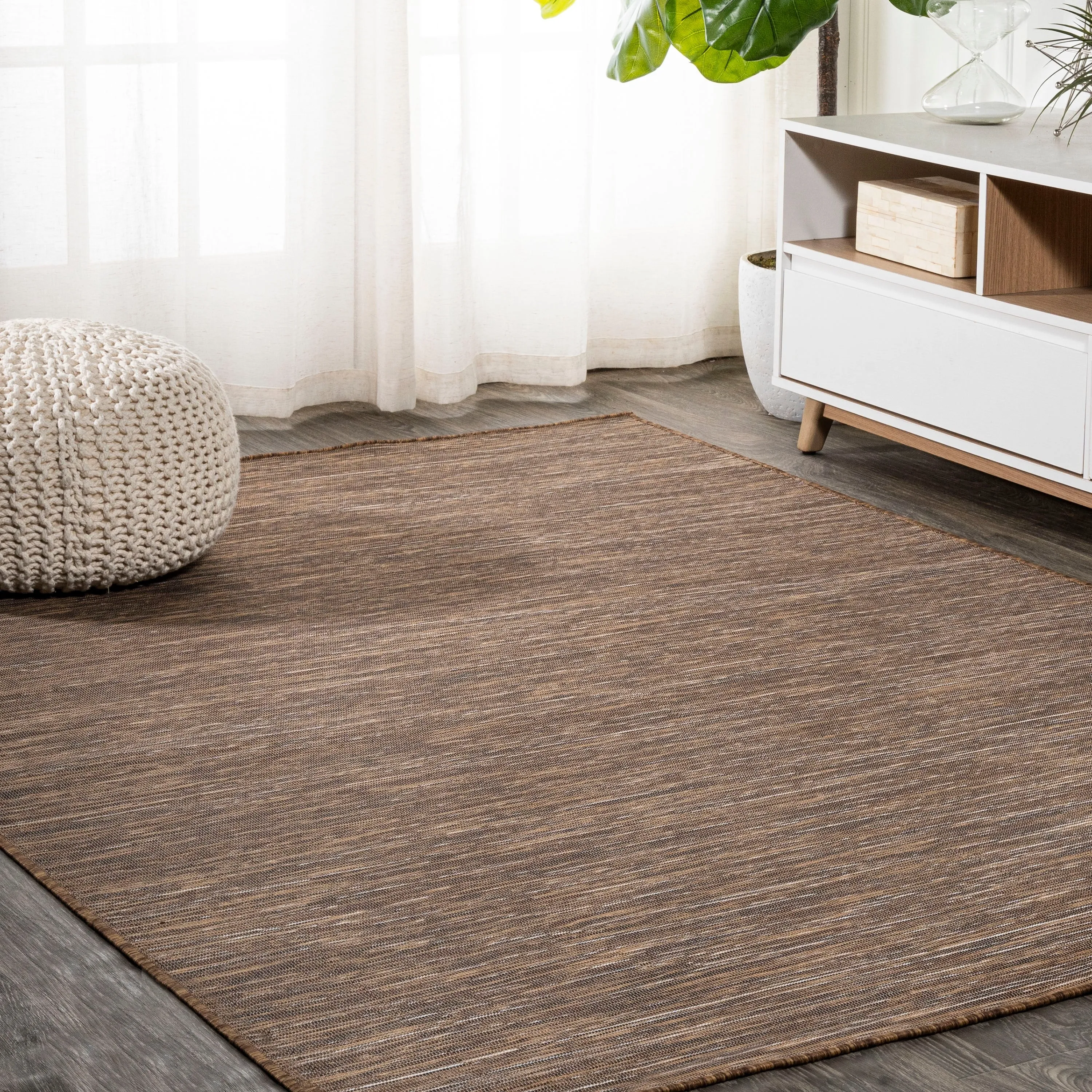 JONATHAN Y Bo Modern Flatweave Solid Area Rug