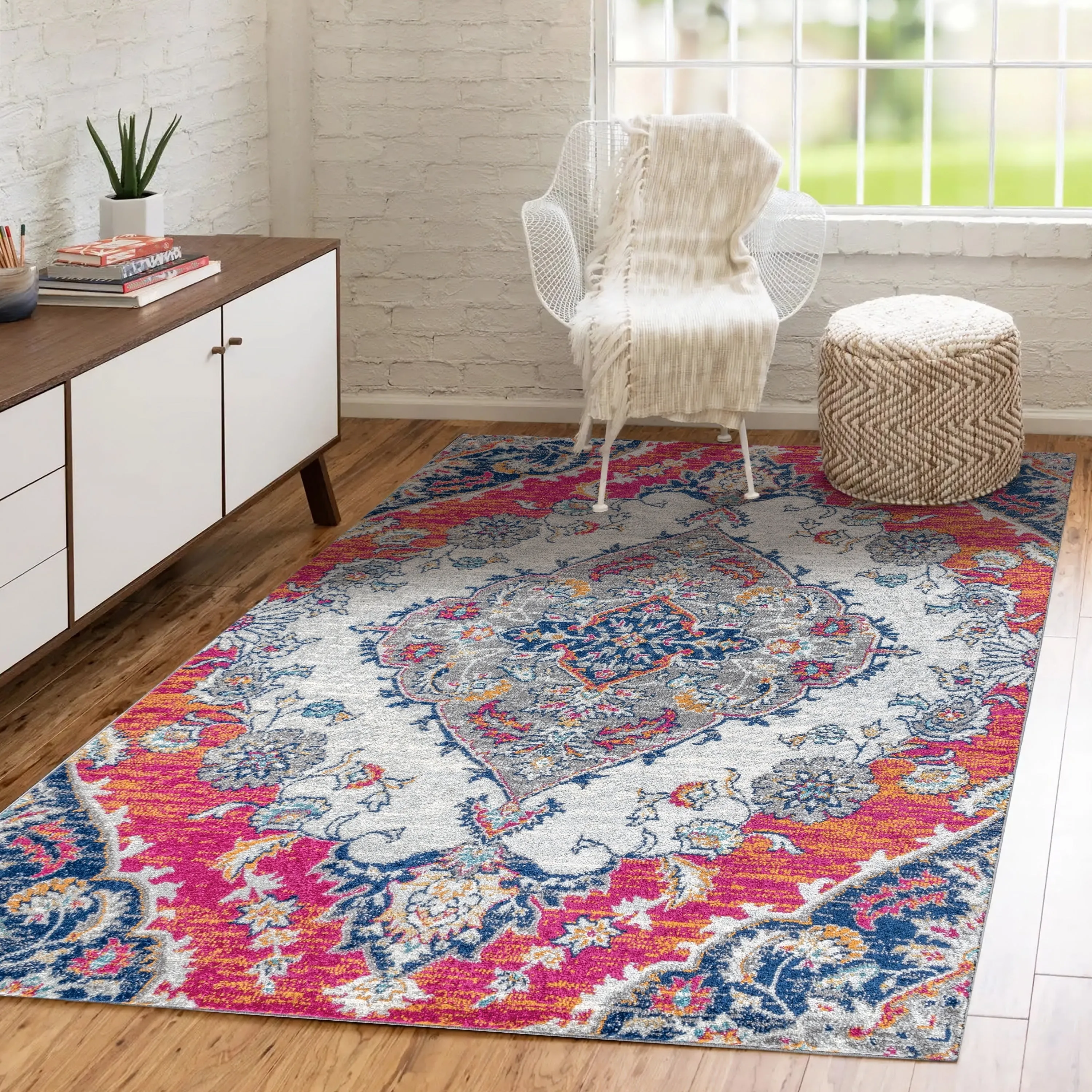 JONATHAN Y Boho FLAIR Medallion Area Rug