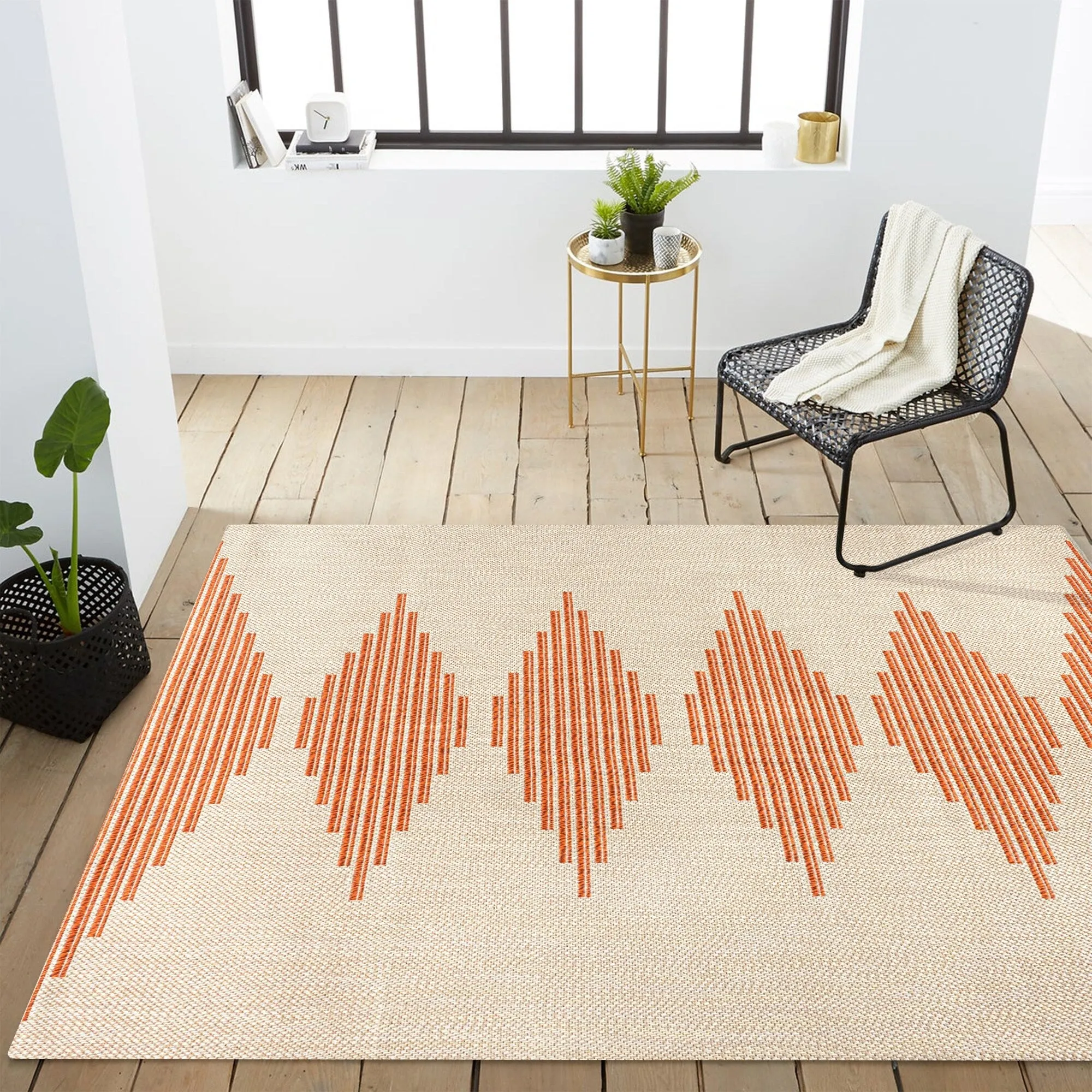 JONATHAN Y Castara Diamond Stripe Indoor/Outdoor Area Rug