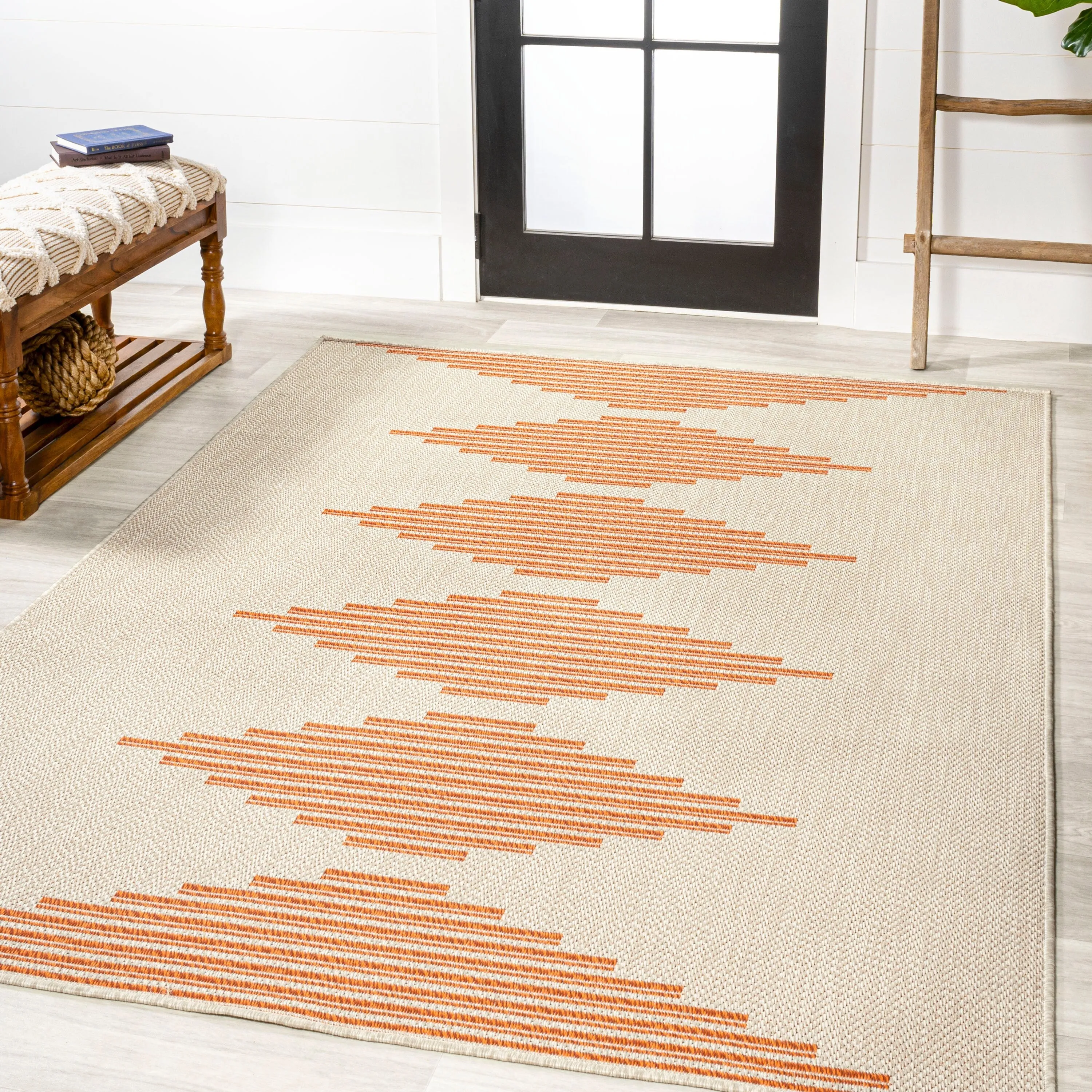 JONATHAN Y Castara Diamond Stripe Indoor/Outdoor Area Rug