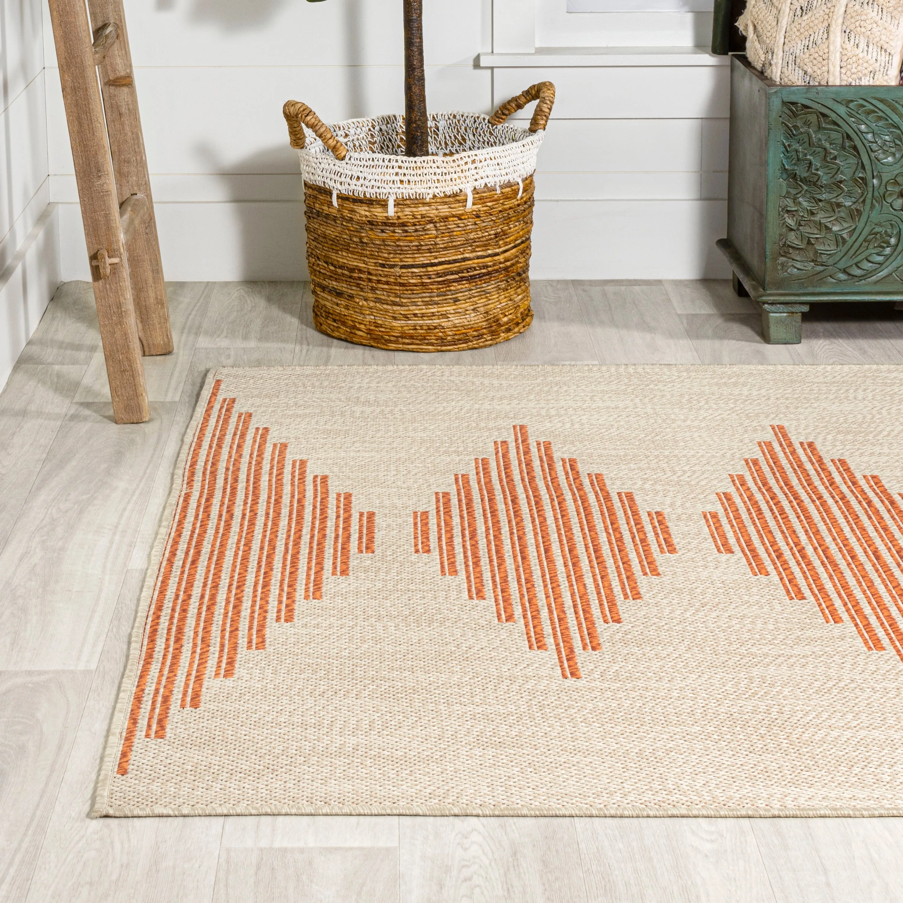 JONATHAN Y Castara Diamond Stripe Indoor/Outdoor Area Rug