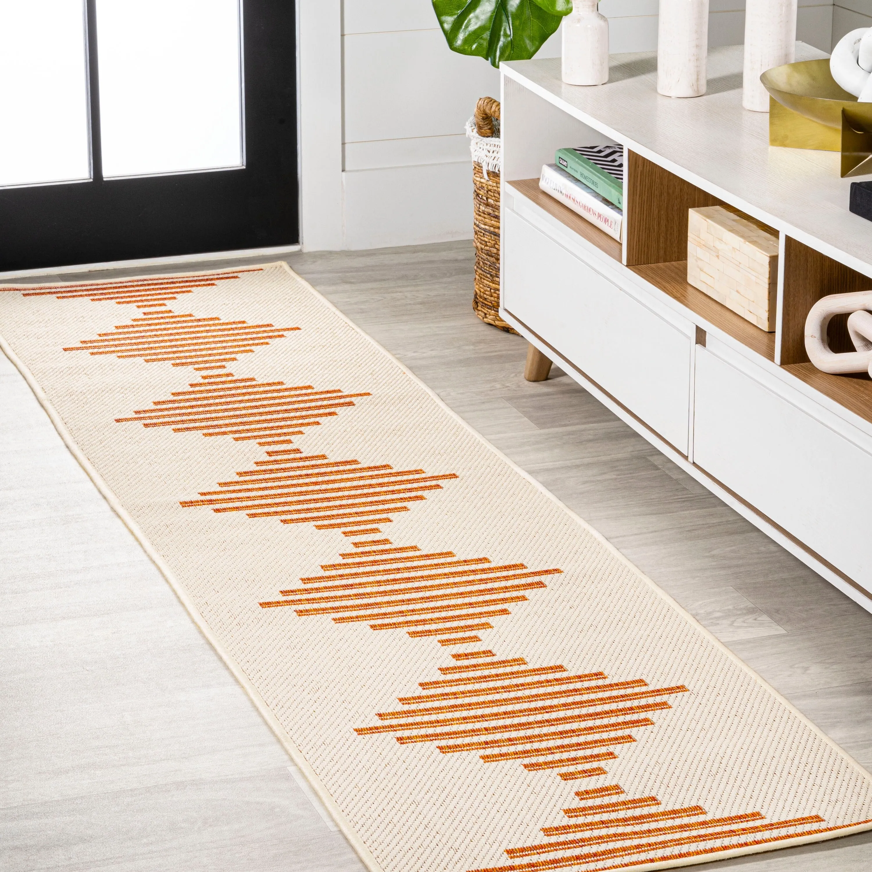JONATHAN Y Castara Diamond Stripe Indoor/Outdoor Area Rug