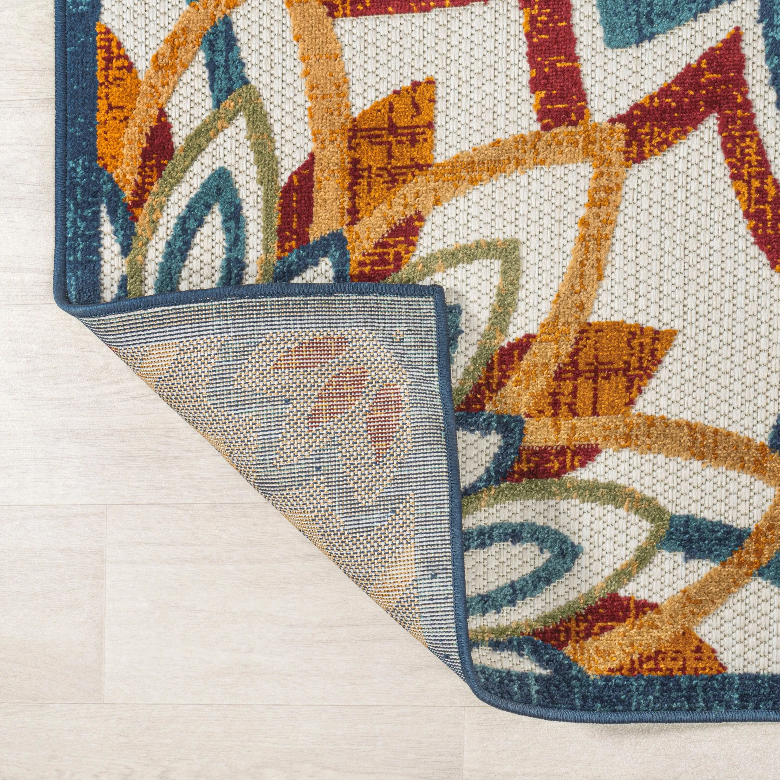 JONATHAN Y Cetara Abstract Bold Mandala High-Low Indoor/Outdoor Area Rug