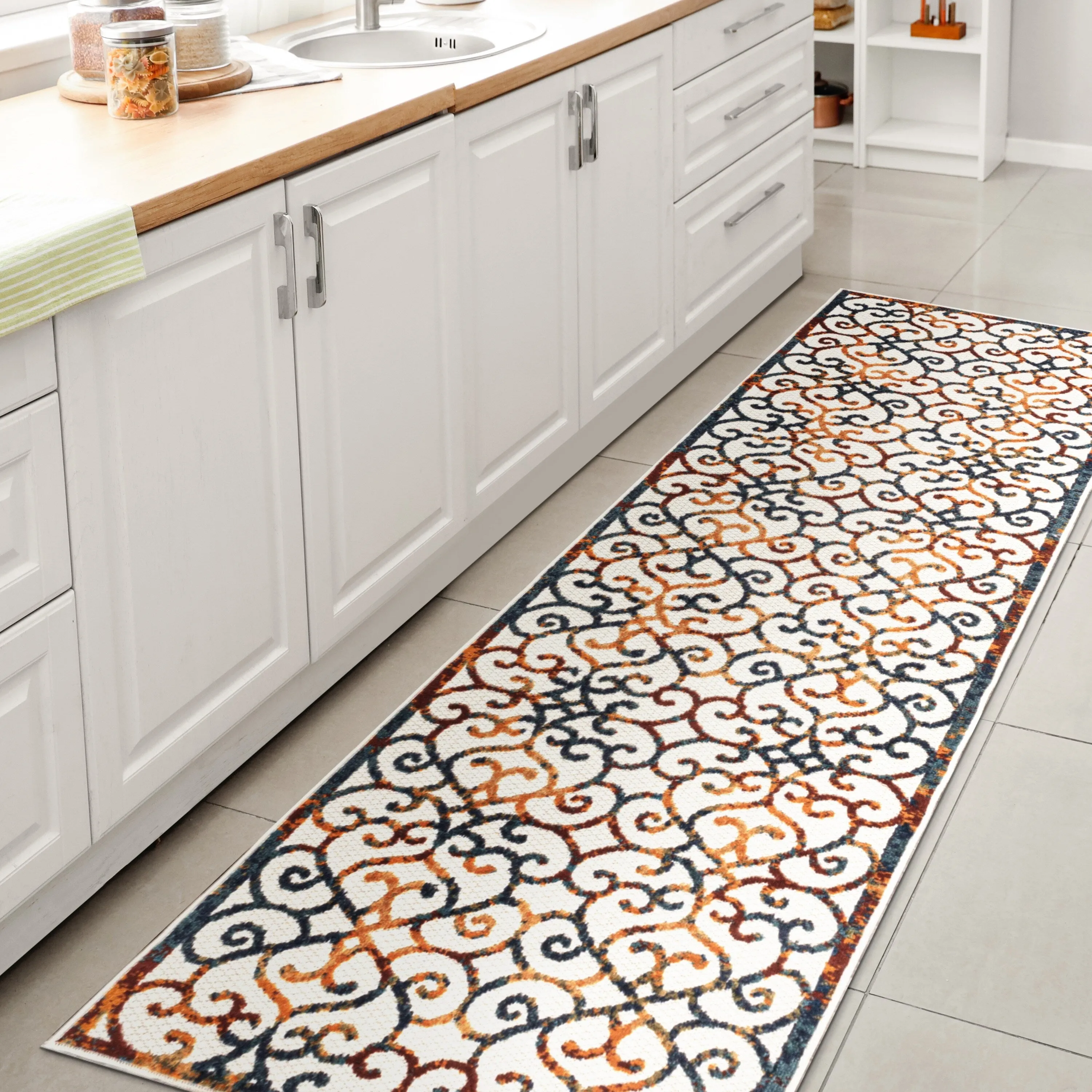 JONATHAN Y Cetara Scroll Trellis Indoor/Outdoor Area Rug