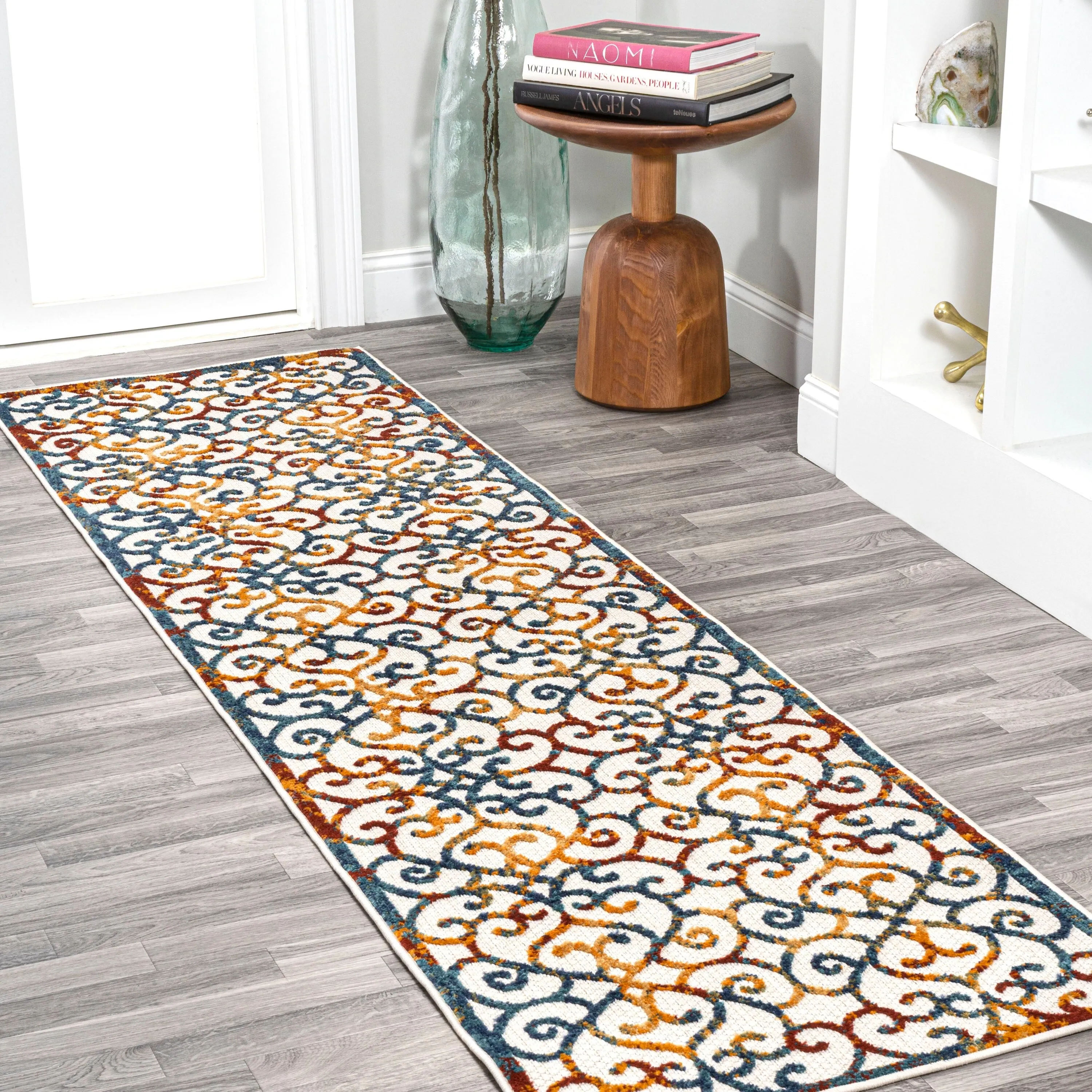 JONATHAN Y Cetara Scroll Trellis Indoor/Outdoor Area Rug