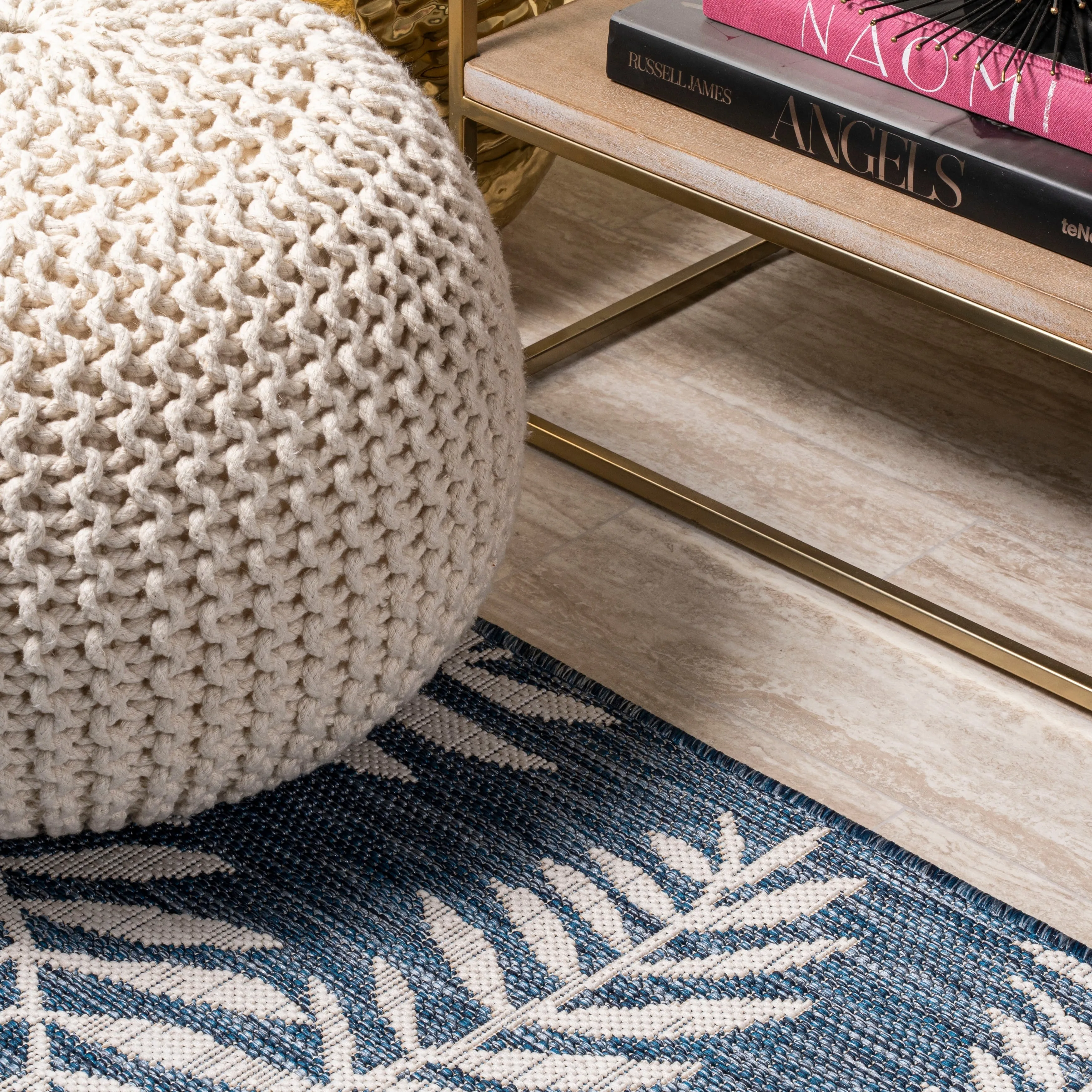 JONATHAN Y Galon Palm Frond Indoor/Outdoor Area Rug