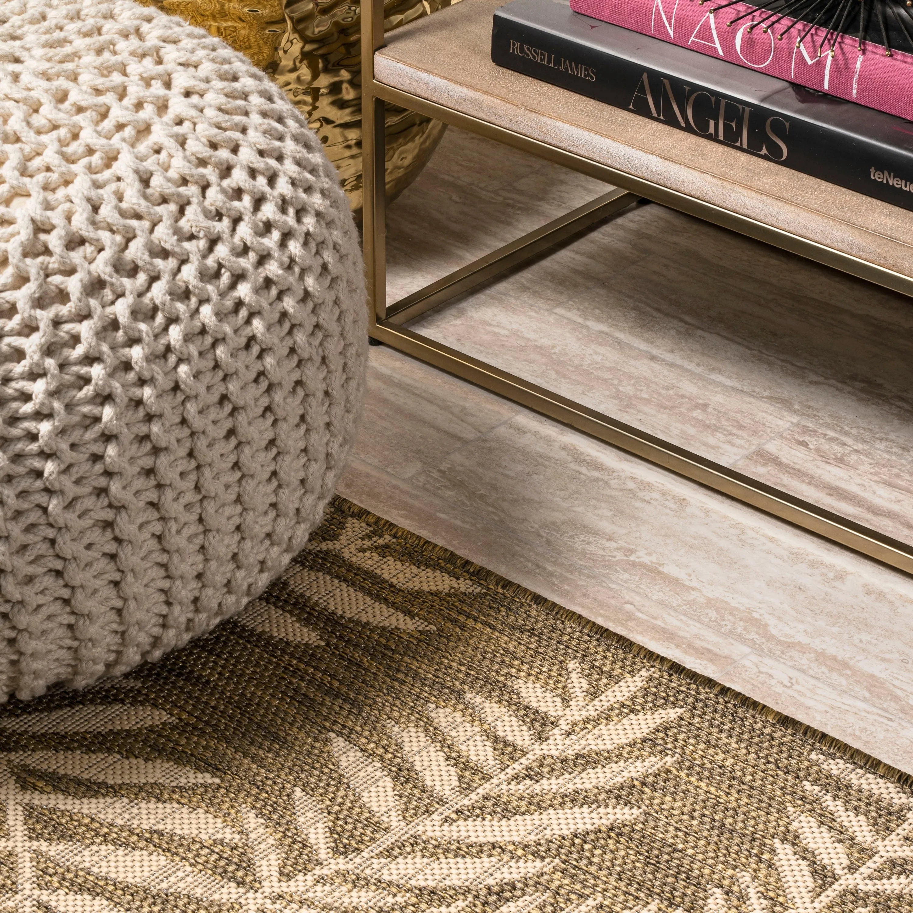 JONATHAN Y Galon Palm Frond Indoor/Outdoor Area Rug