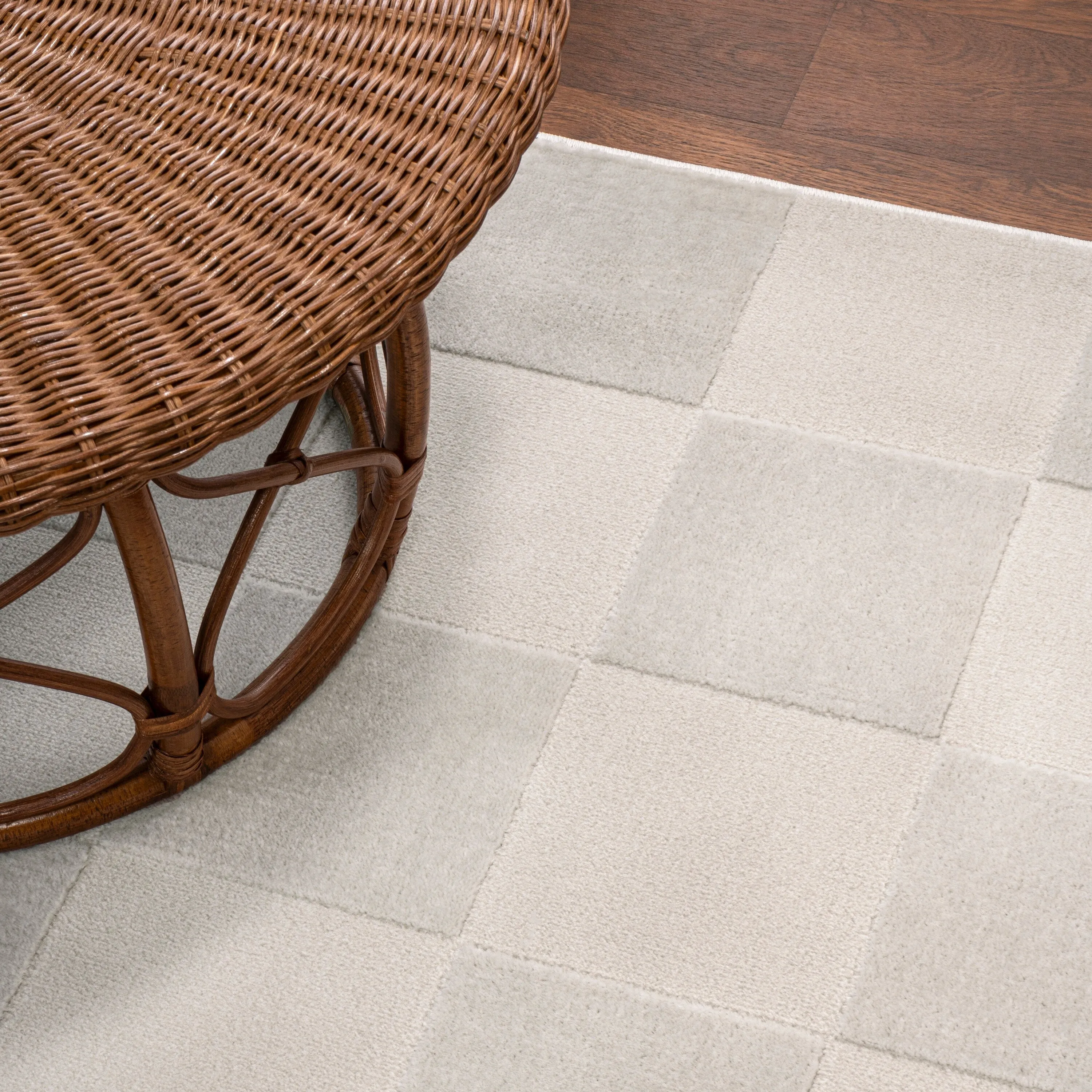 JONATHAN Y Helena Modern Geometric Checkerboard High-Low Area Rug