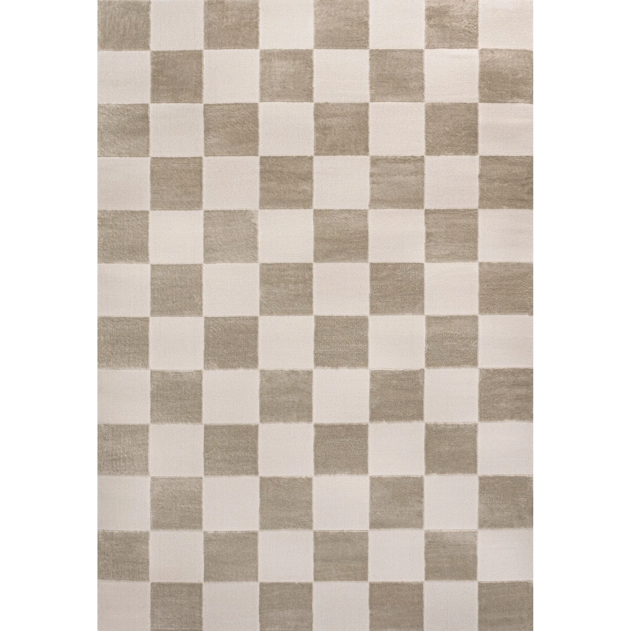 JONATHAN Y Helena Modern Geometric Checkerboard High-Low Area Rug
