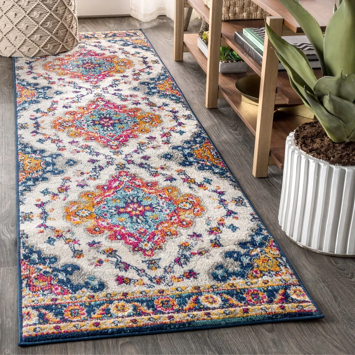 JONATHAN Y Inigo FLAIR Boho Vintage Medallion Area Rug