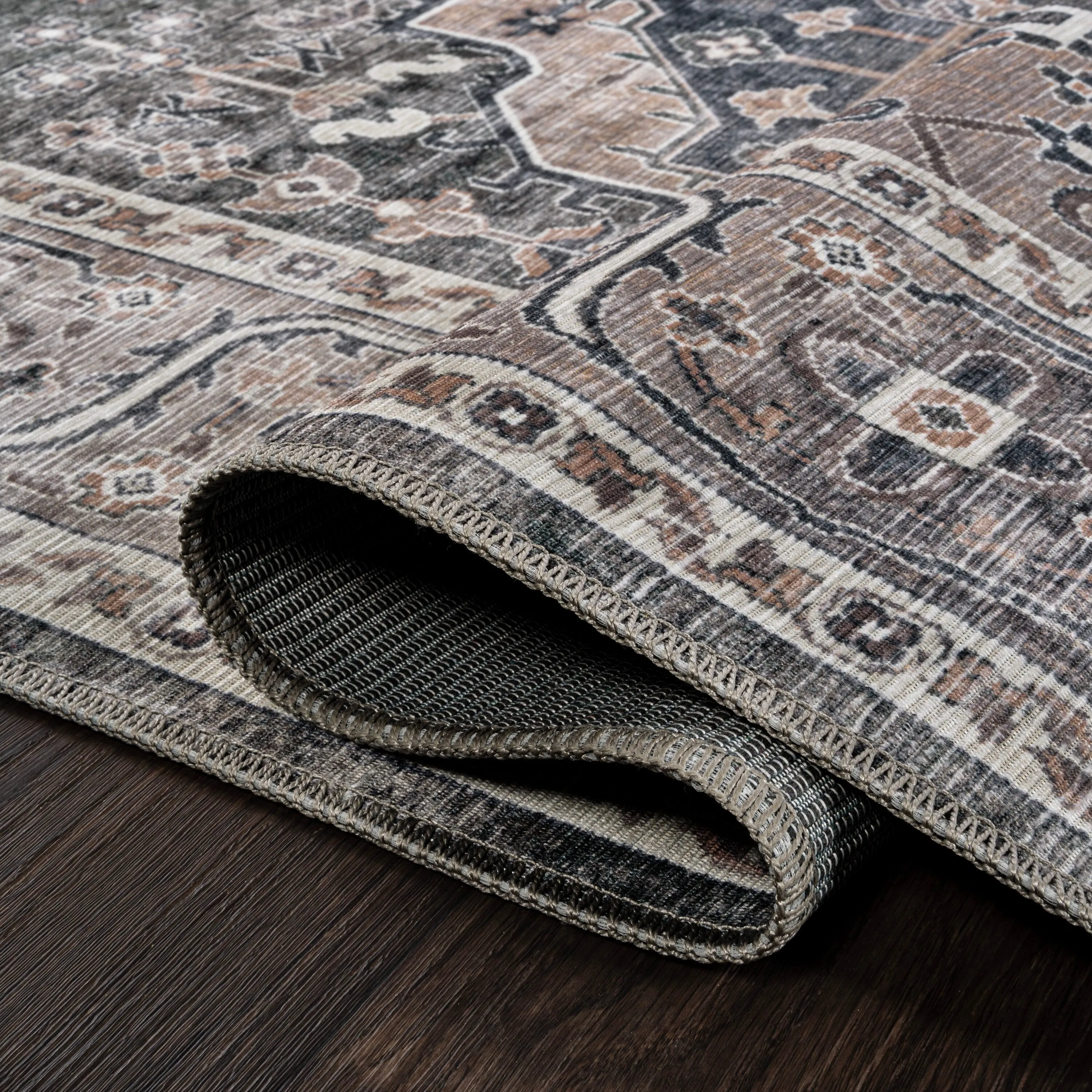 JONATHAN Y Kemer Ogee Medallion Machine Washable Area Rug