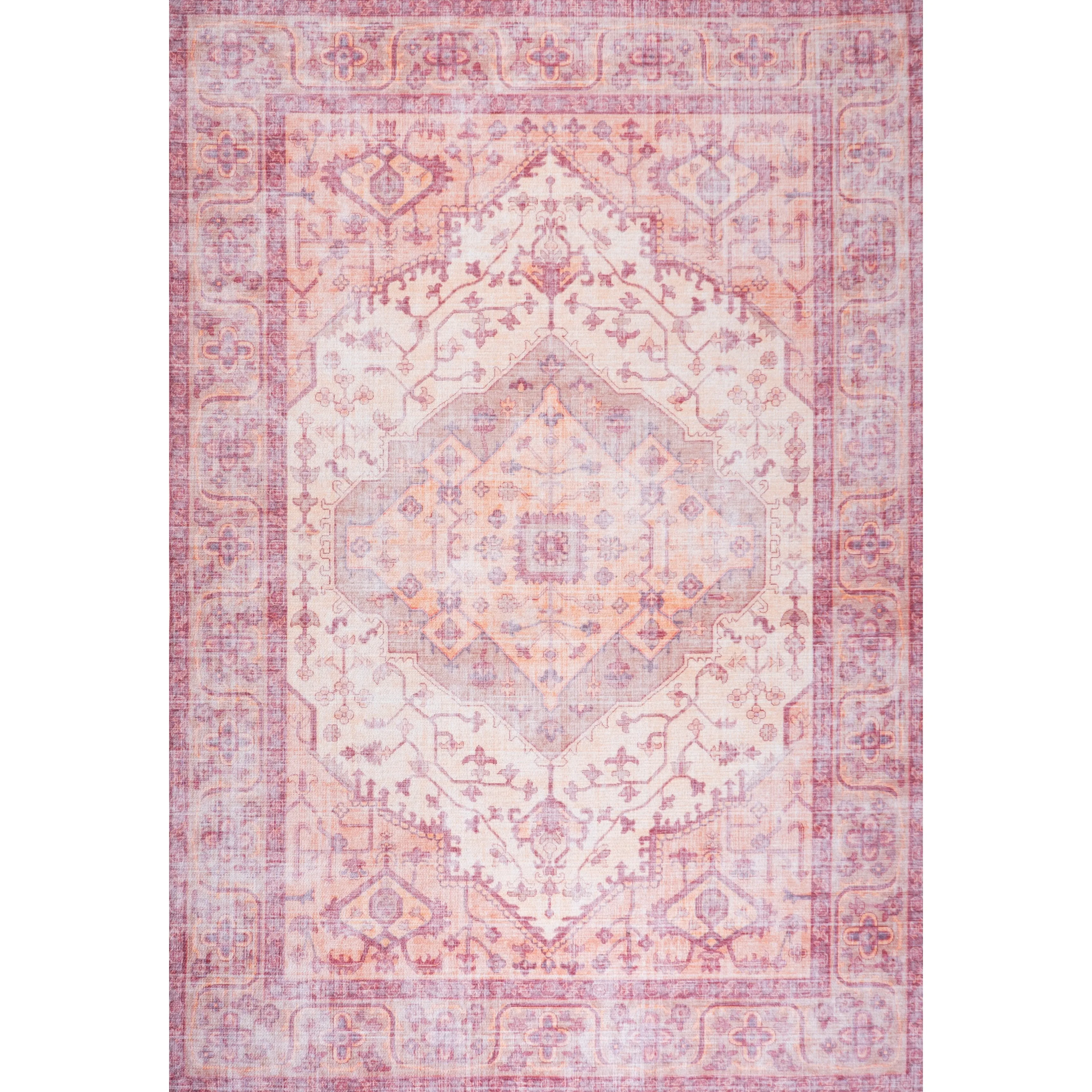 JONATHAN Y Kemer Ogee Medallion Machine Washable Area Rug
