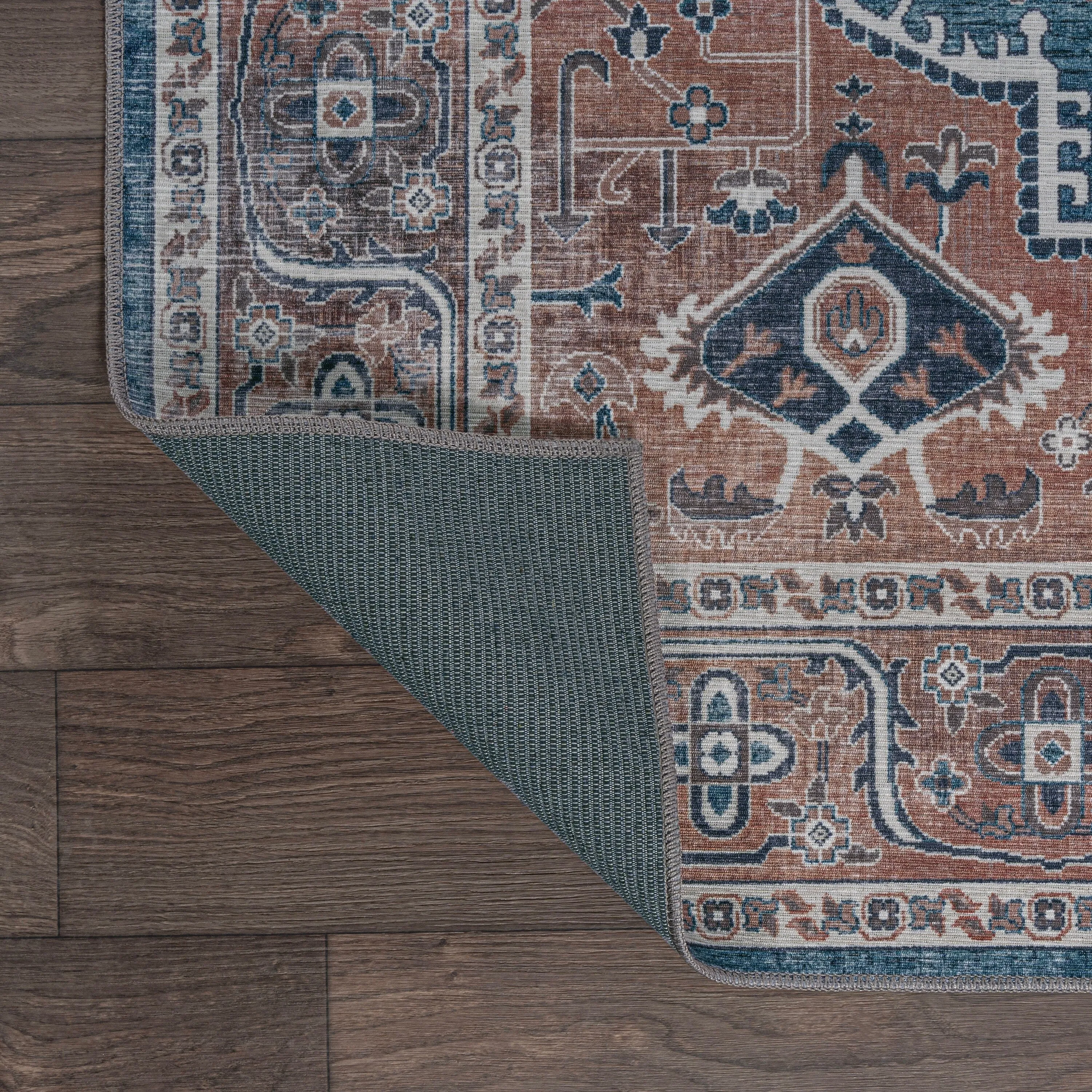 JONATHAN Y Kemer Ogee Medallion Machine Washable Area Rug