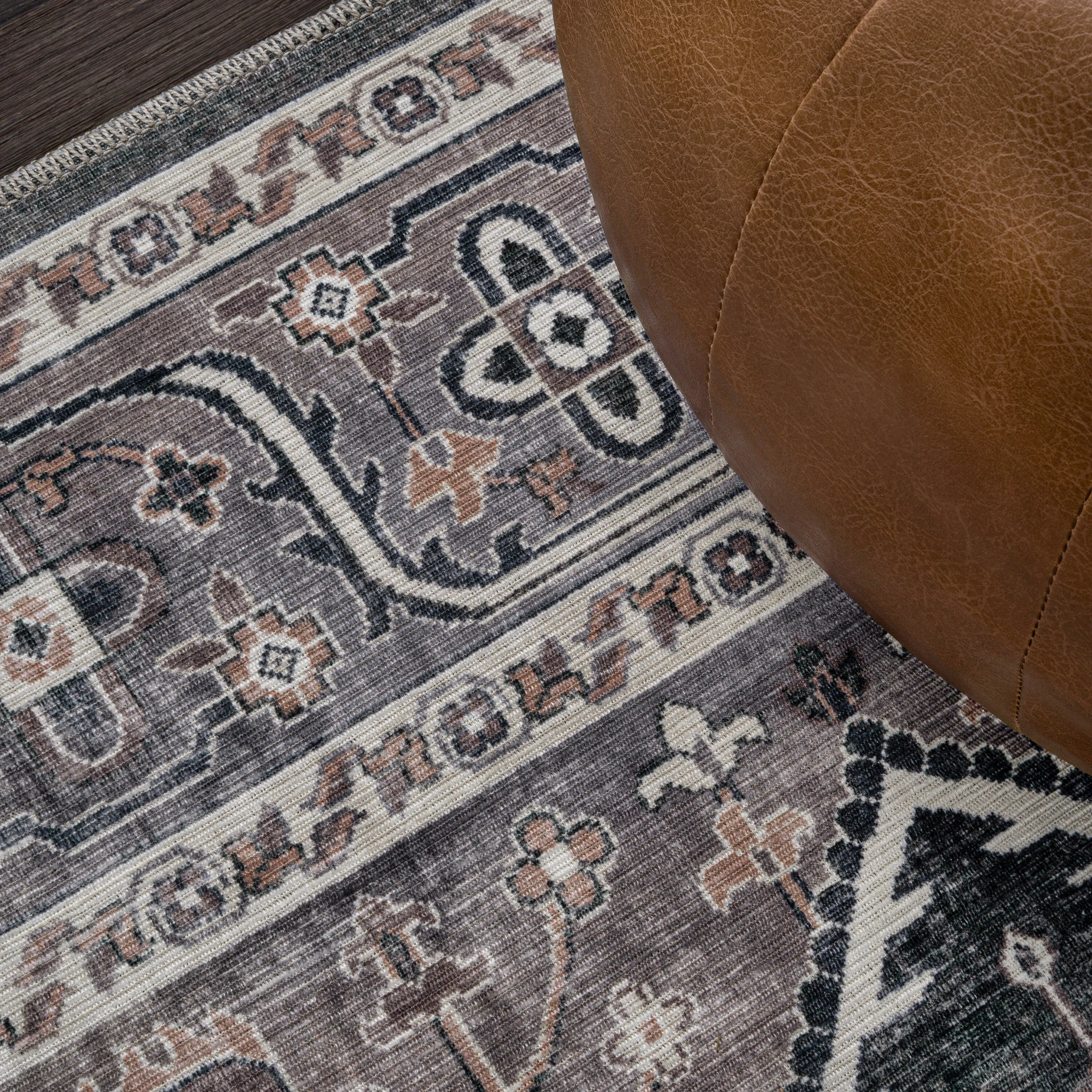 JONATHAN Y Kemer Ogee Medallion Machine Washable Area Rug