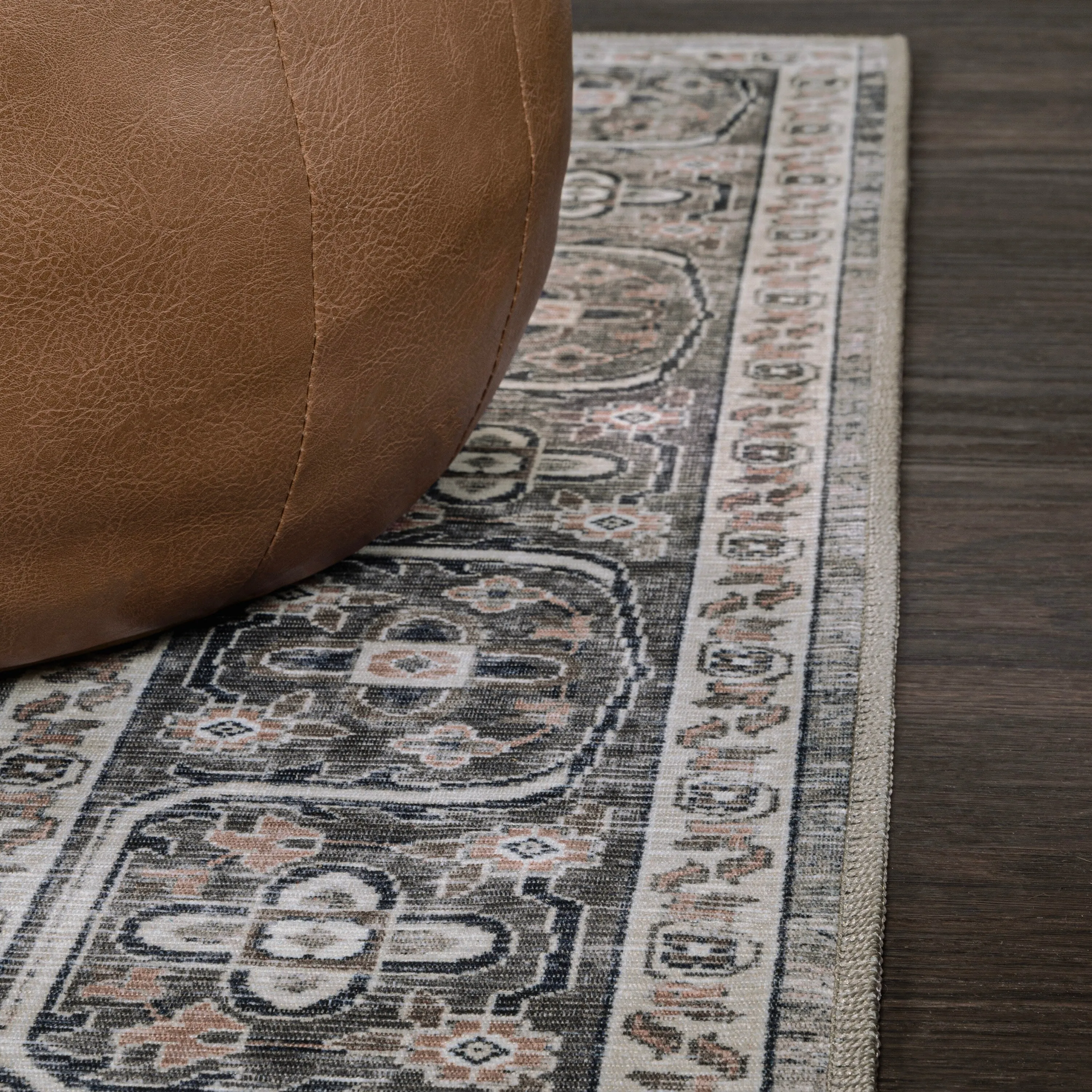 JONATHAN Y Kemer Ogee Medallion Machine Washable Area Rug