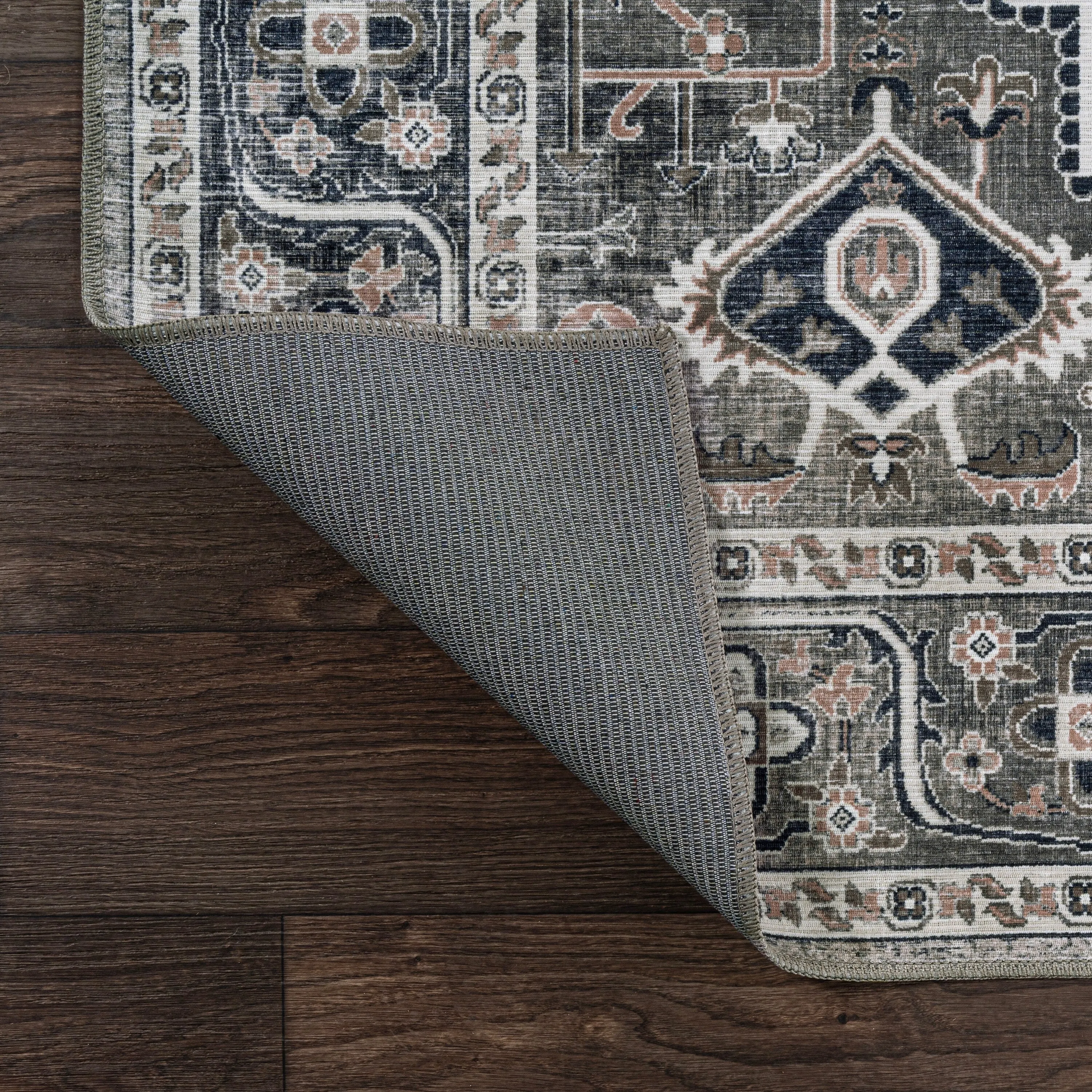 JONATHAN Y Kemer Ogee Medallion Machine Washable Area Rug