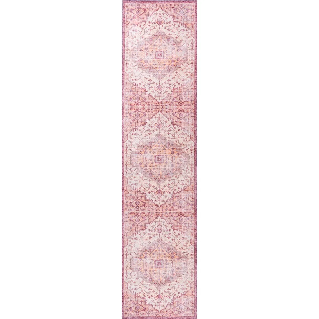 JONATHAN Y Kemer Ogee Medallion Machine Washable Area Rug