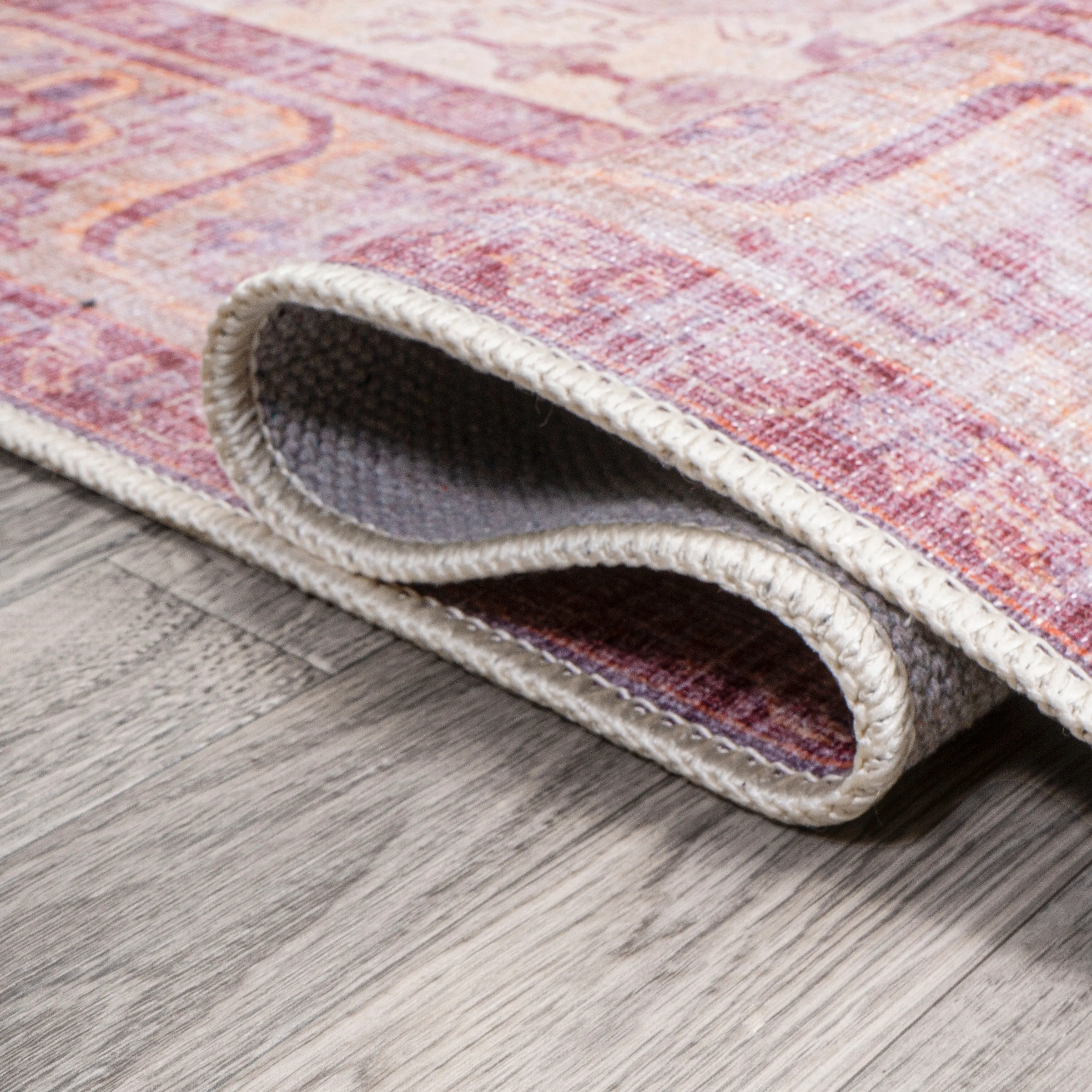 JONATHAN Y Kemer Ogee Medallion Machine Washable Area Rug