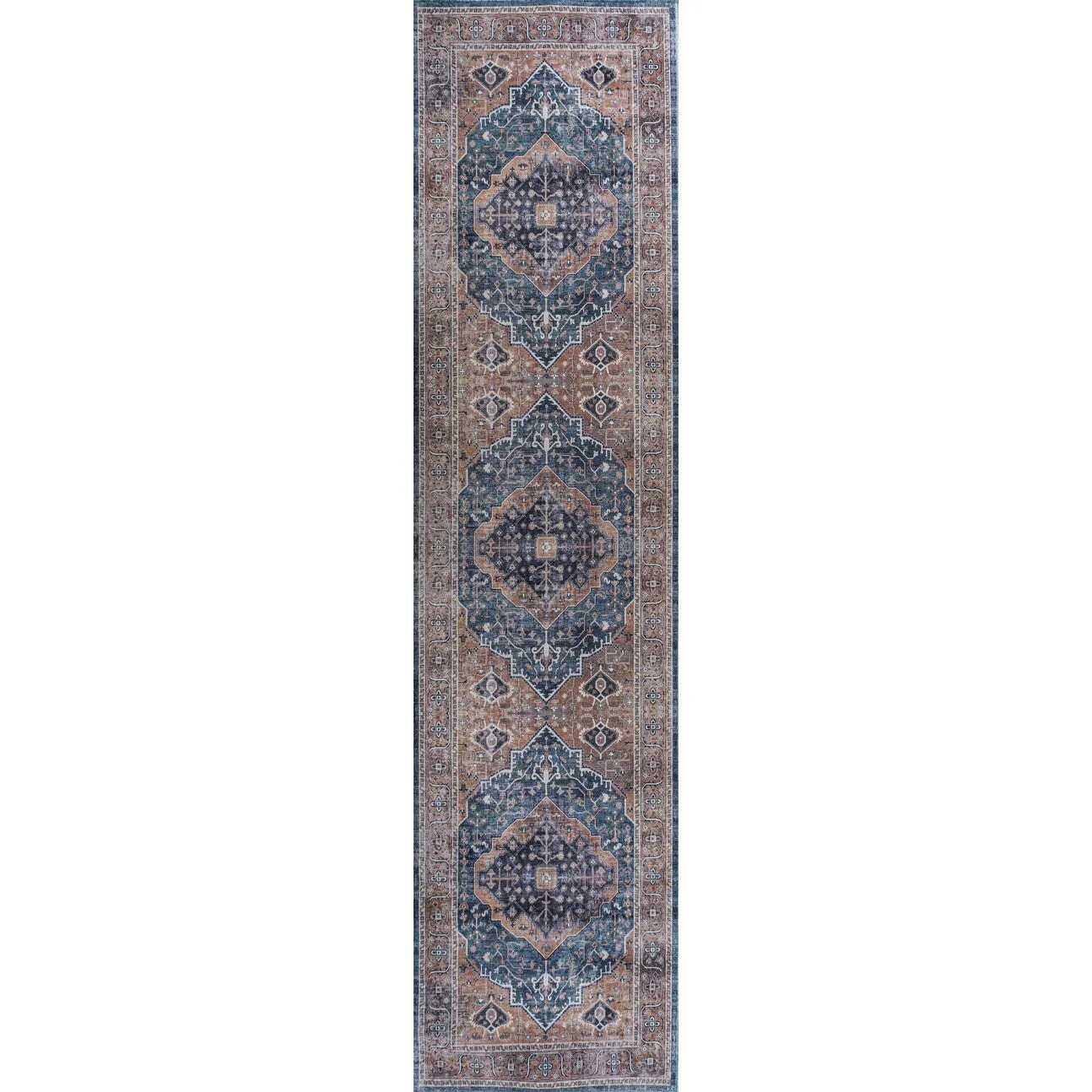 JONATHAN Y Kemer Ogee Medallion Machine Washable Area Rug