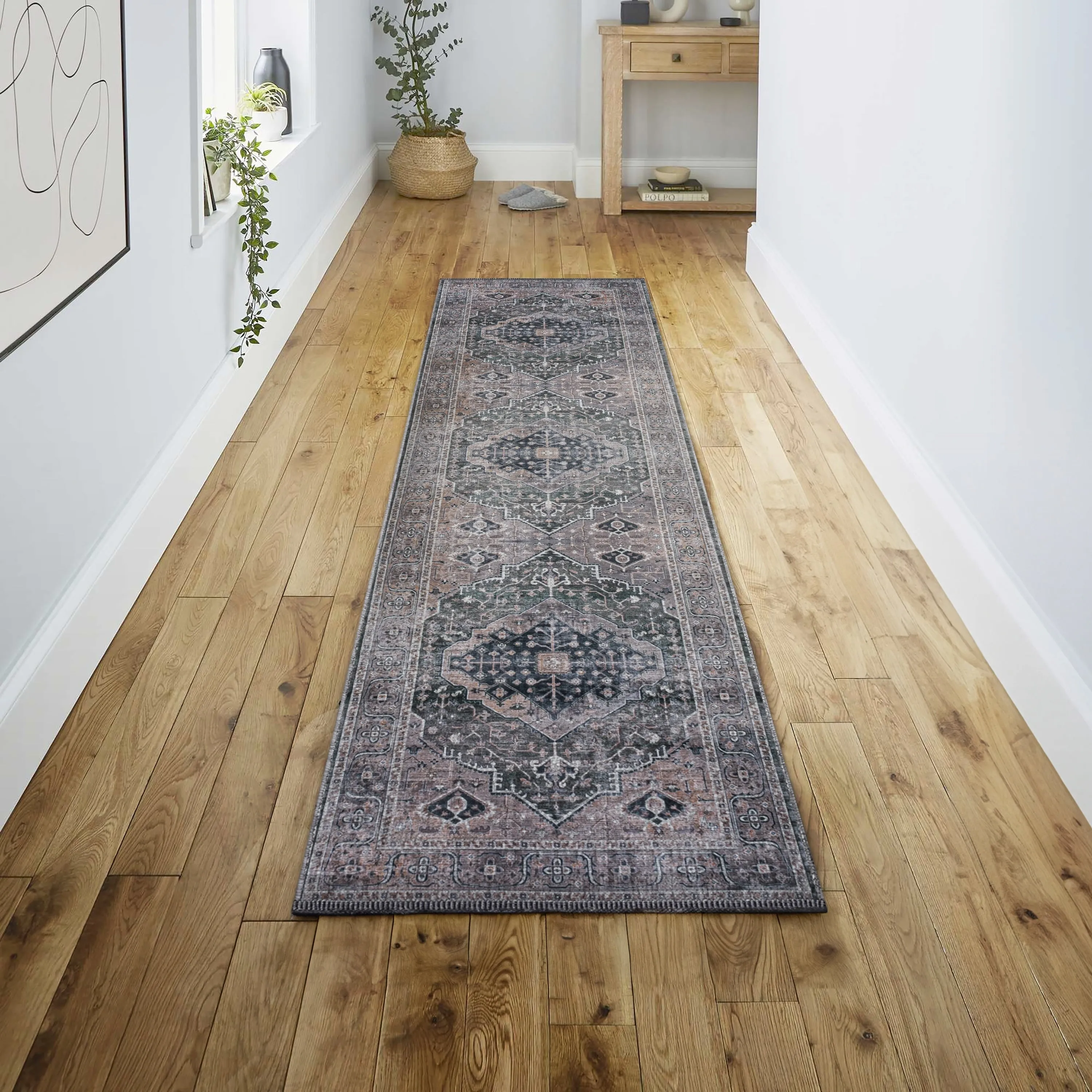 JONATHAN Y Kemer Ogee Medallion Machine Washable Area Rug