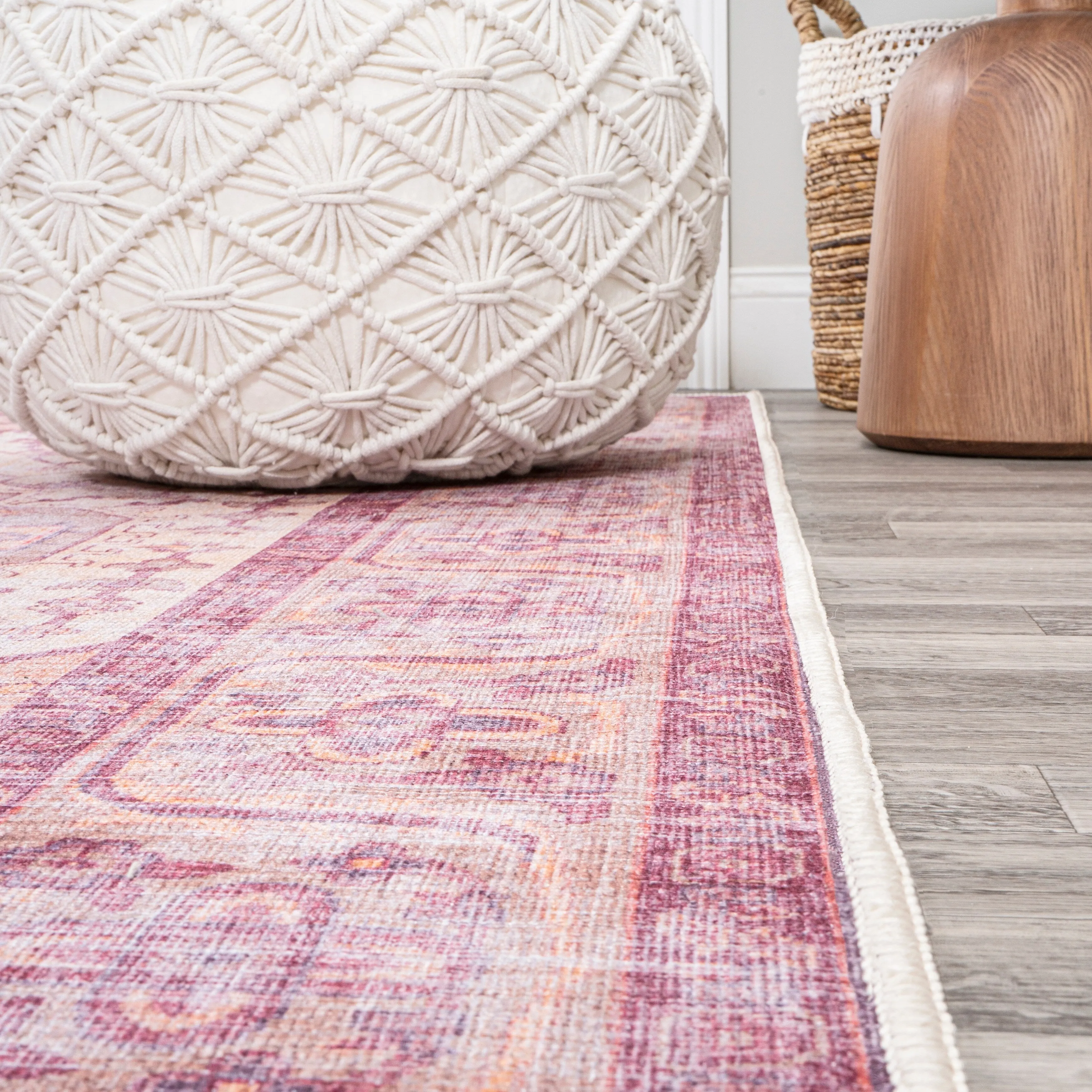 JONATHAN Y Kemer Ogee Medallion Machine Washable Area Rug