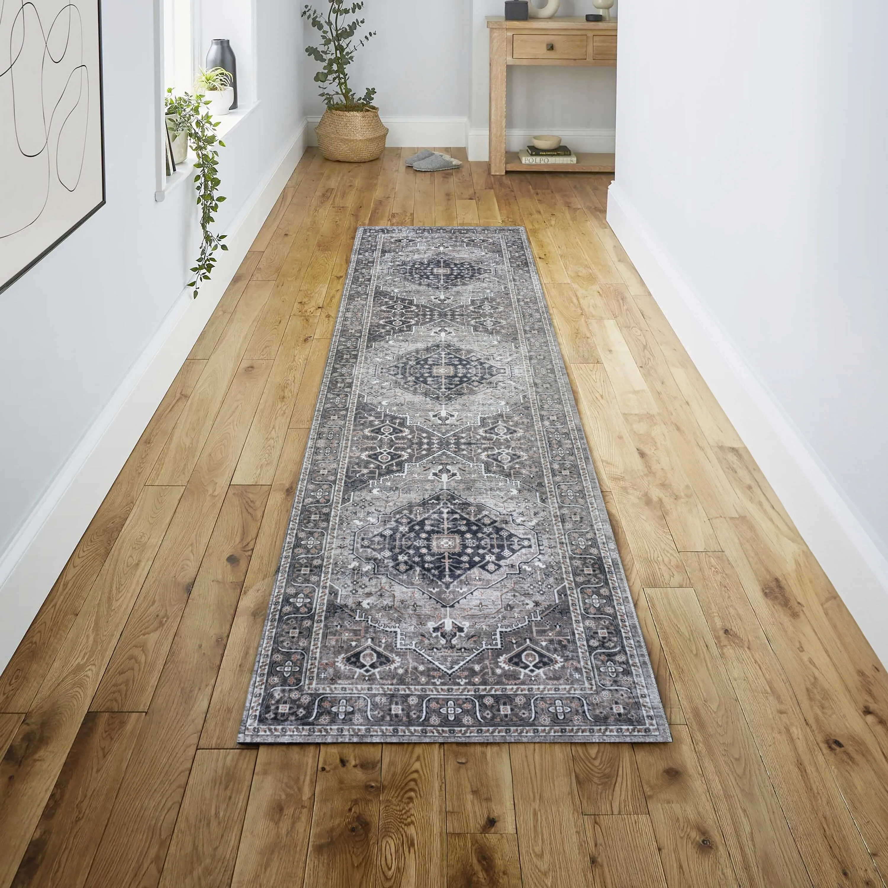 JONATHAN Y Kemer Ogee Medallion Machine Washable Area Rug