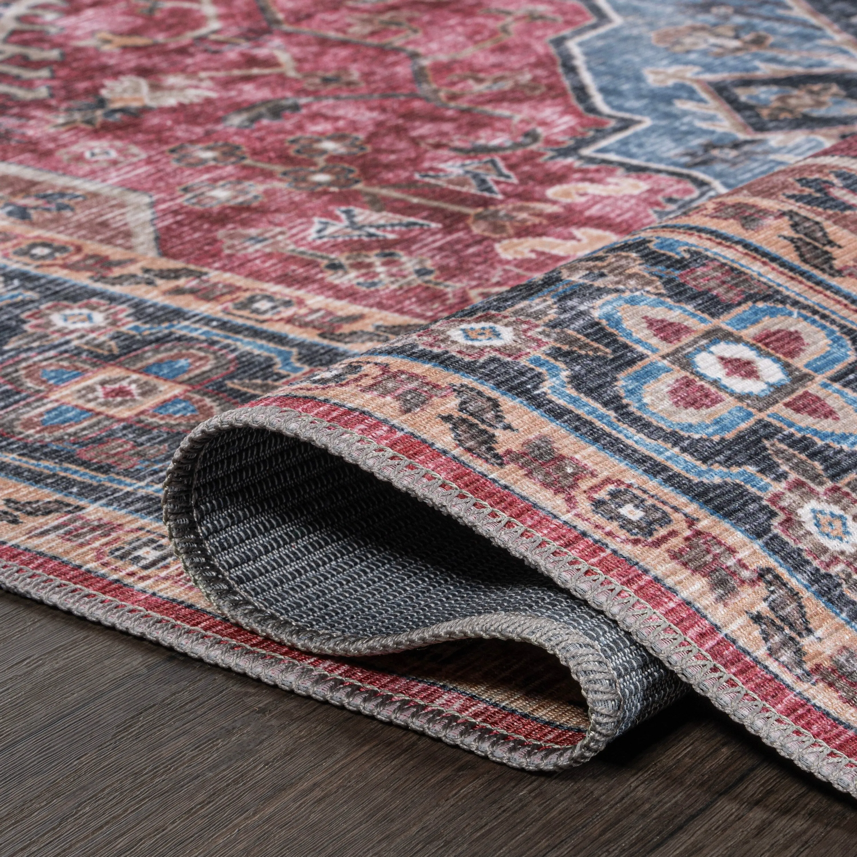 JONATHAN Y Kemer Ogee Medallion Machine Washable Area Rug