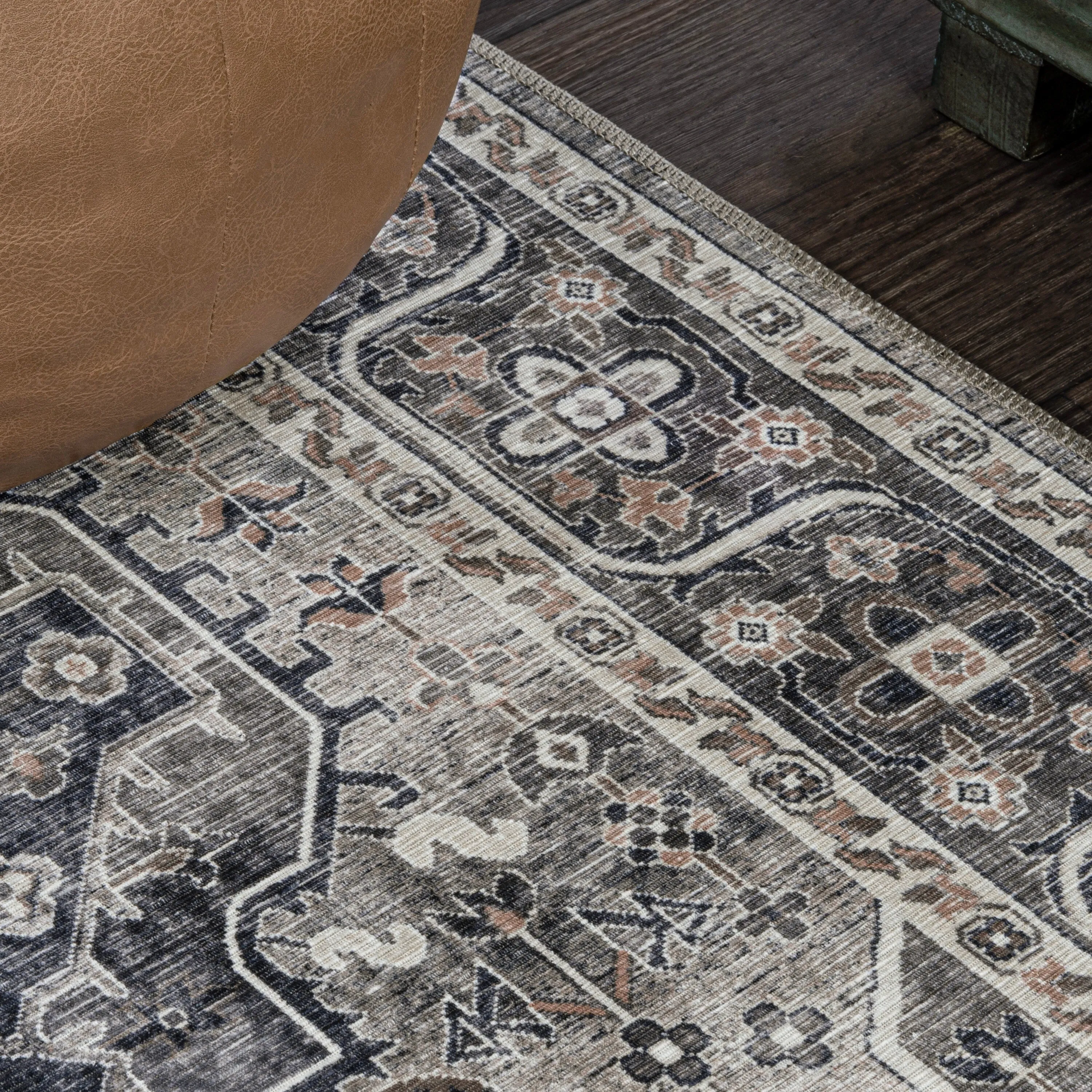 JONATHAN Y Kemer Ogee Medallion Machine Washable Area Rug