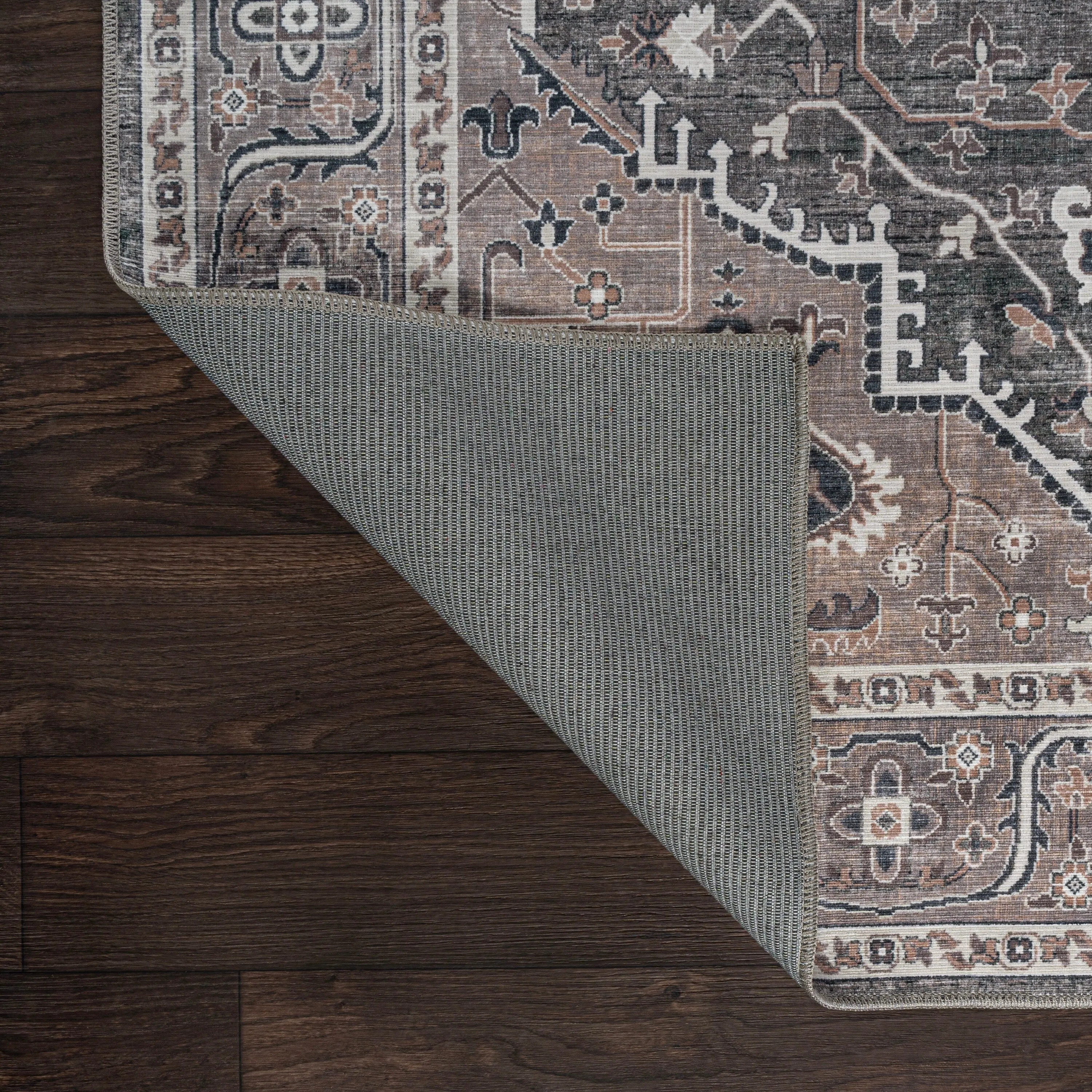 JONATHAN Y Kemer Ogee Medallion Machine Washable Area Rug
