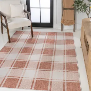 JONATHAN Y Lior Traditional Farmhouse Bold Gingham Indoor/Outdoor Area Rug
