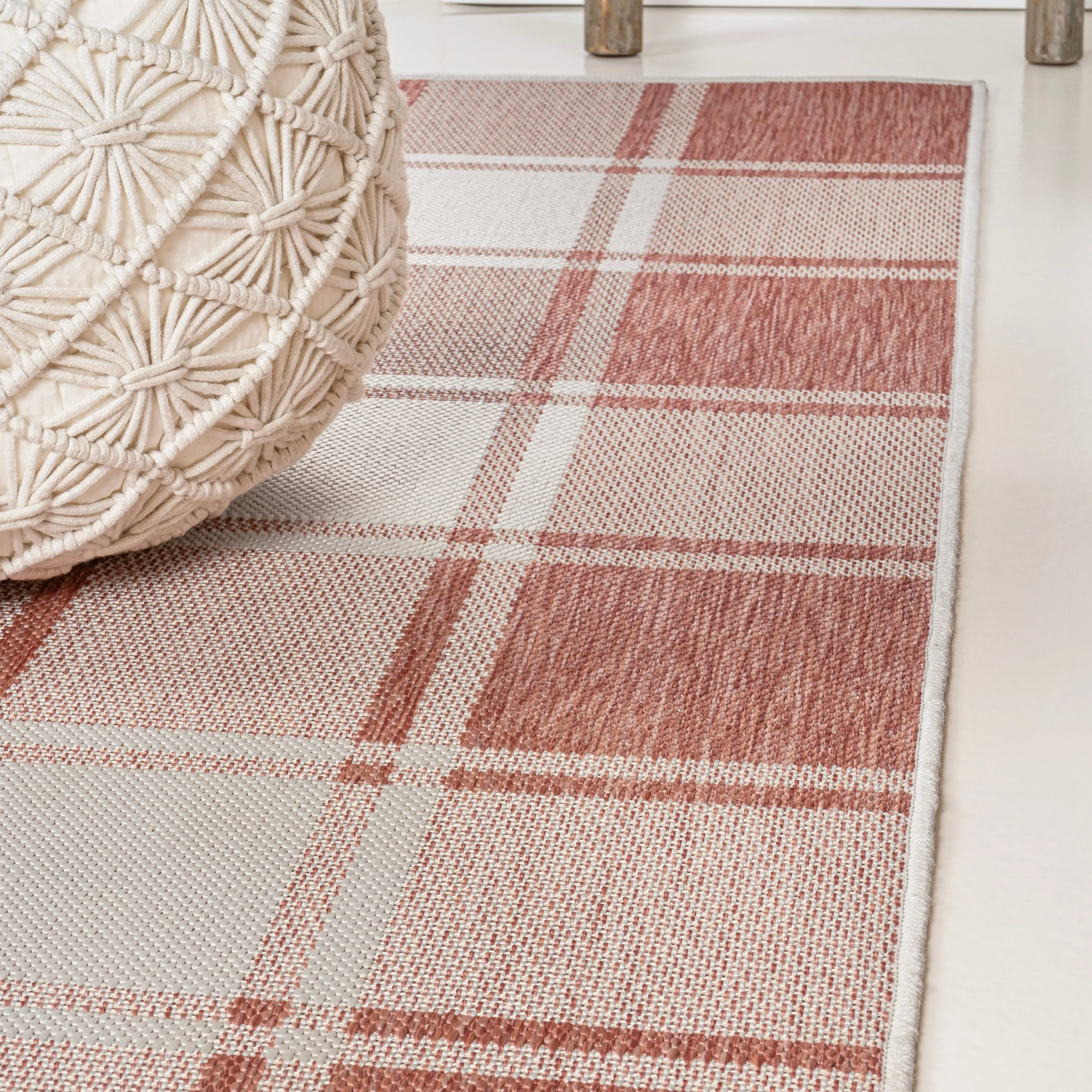 JONATHAN Y Lior Traditional Farmhouse Bold Gingham Indoor/Outdoor Area Rug