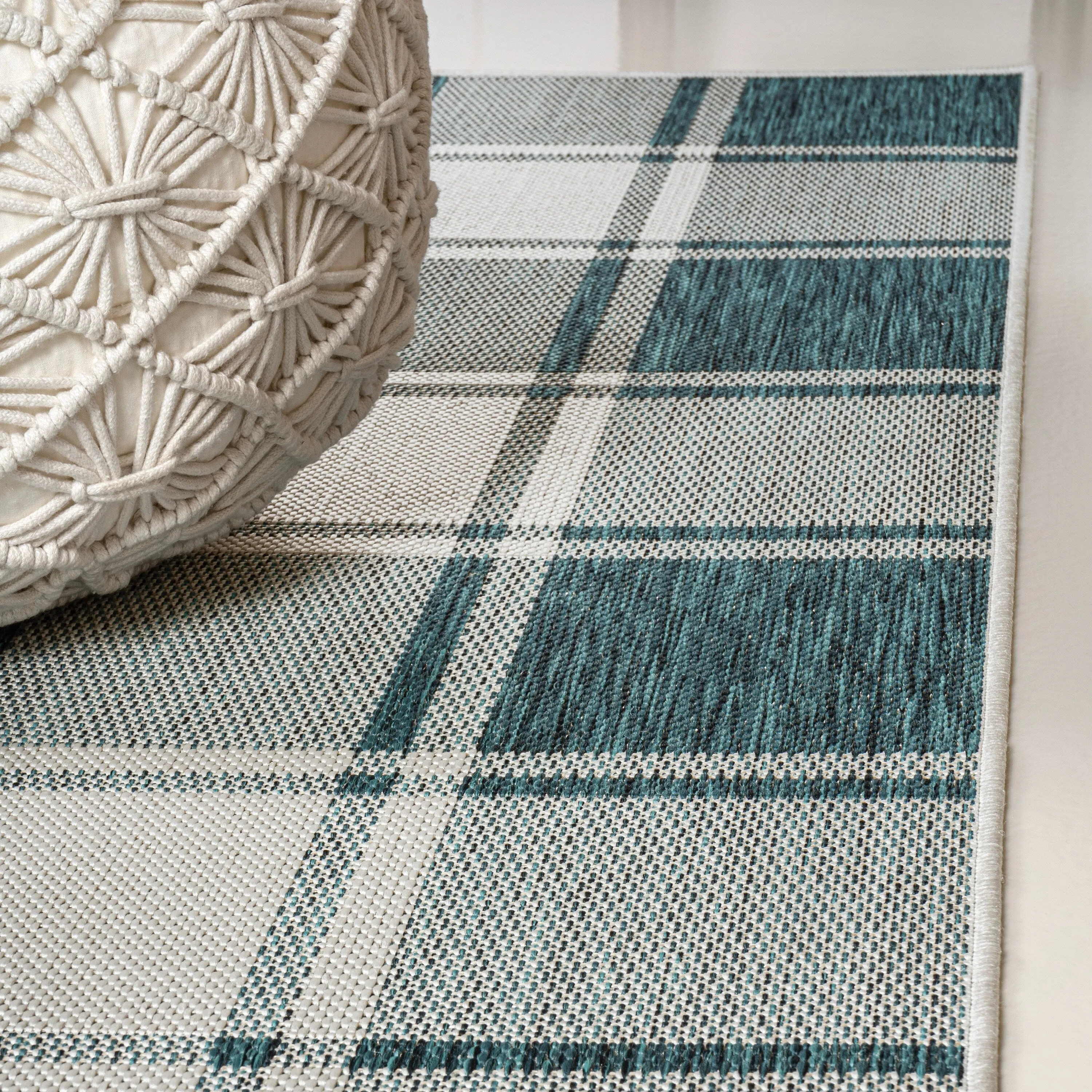 JONATHAN Y Lior Traditional Farmhouse Bold Gingham Indoor/Outdoor Area Rug