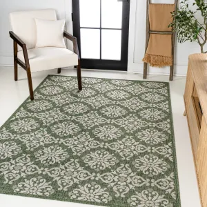 JONATHAN Y Maribel Traditional Mediterranean Tile Design Indoor/Outdoor Area Rug